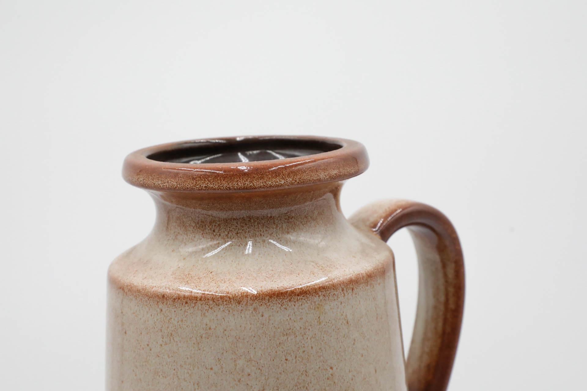 Schöne Scheurich Keramikvase in Hellgrau und Braun im Angebot 2
