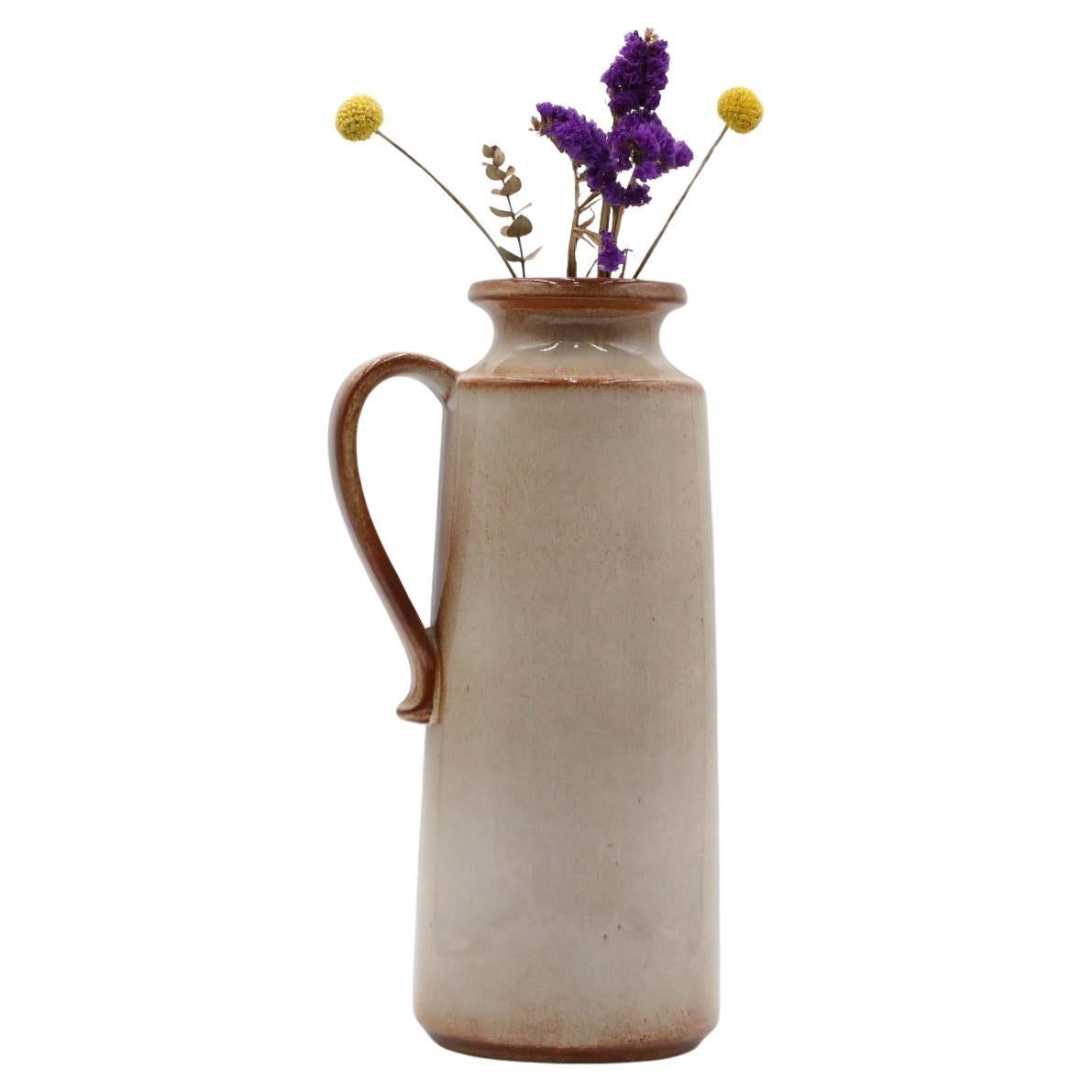 Schöne Scheurich Keramikvase in Hellgrau und Braun im Angebot