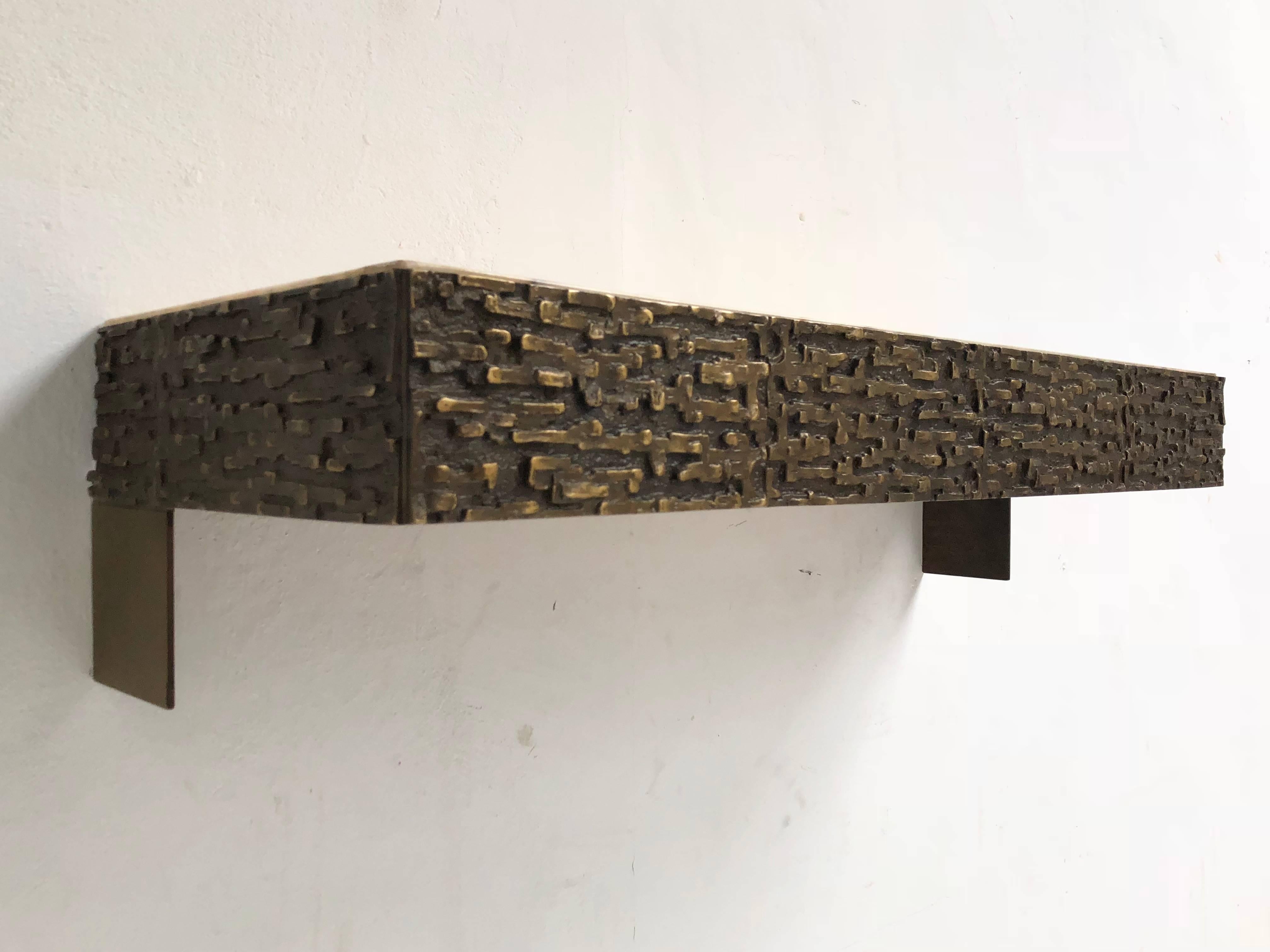 Beautiful Sculptural Bronze Relief Console by Luciano Frigerio, 1965, Italy 7