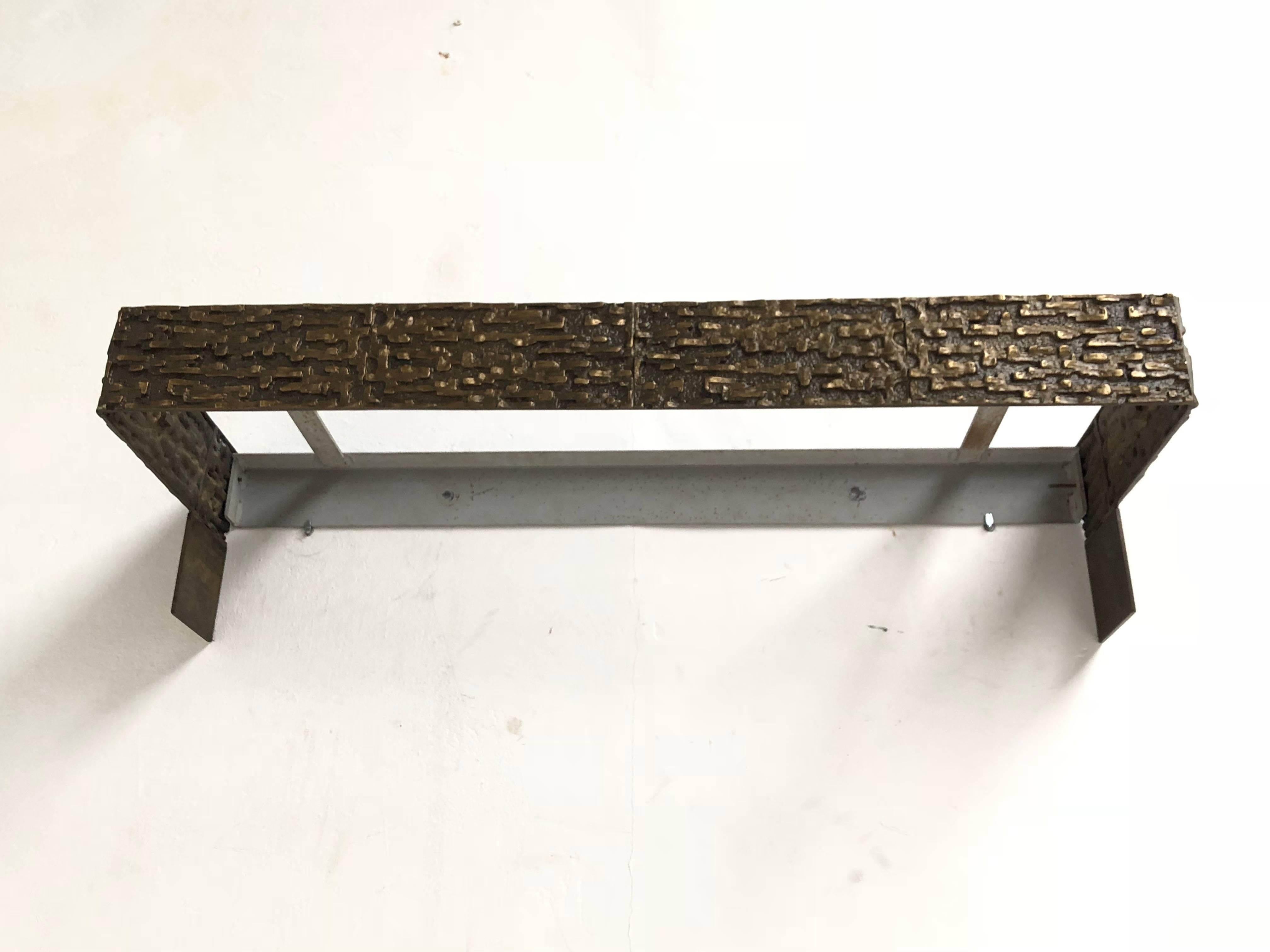 Beautiful Sculptural Bronze Relief Console by Luciano Frigerio, 1965, Italy 11