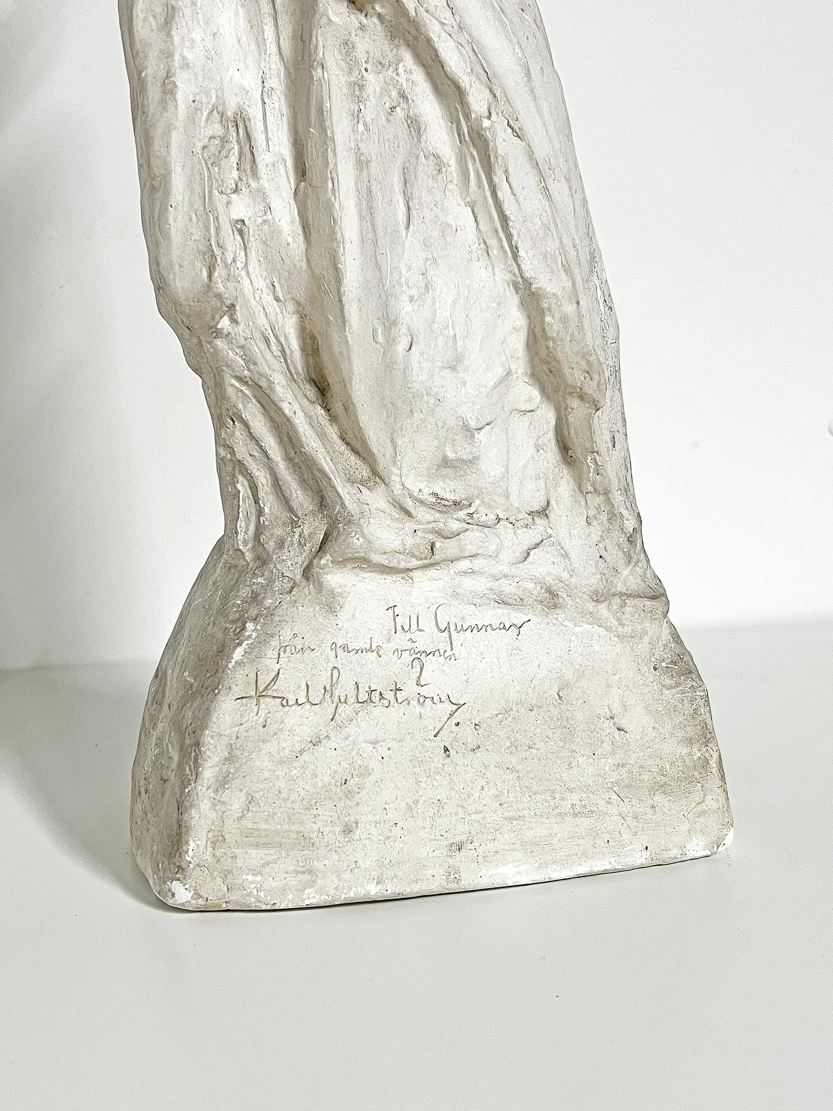 Plaster Beautiful Sculpture by Karl Hultström, Sweden, Early 19th Century For Sale