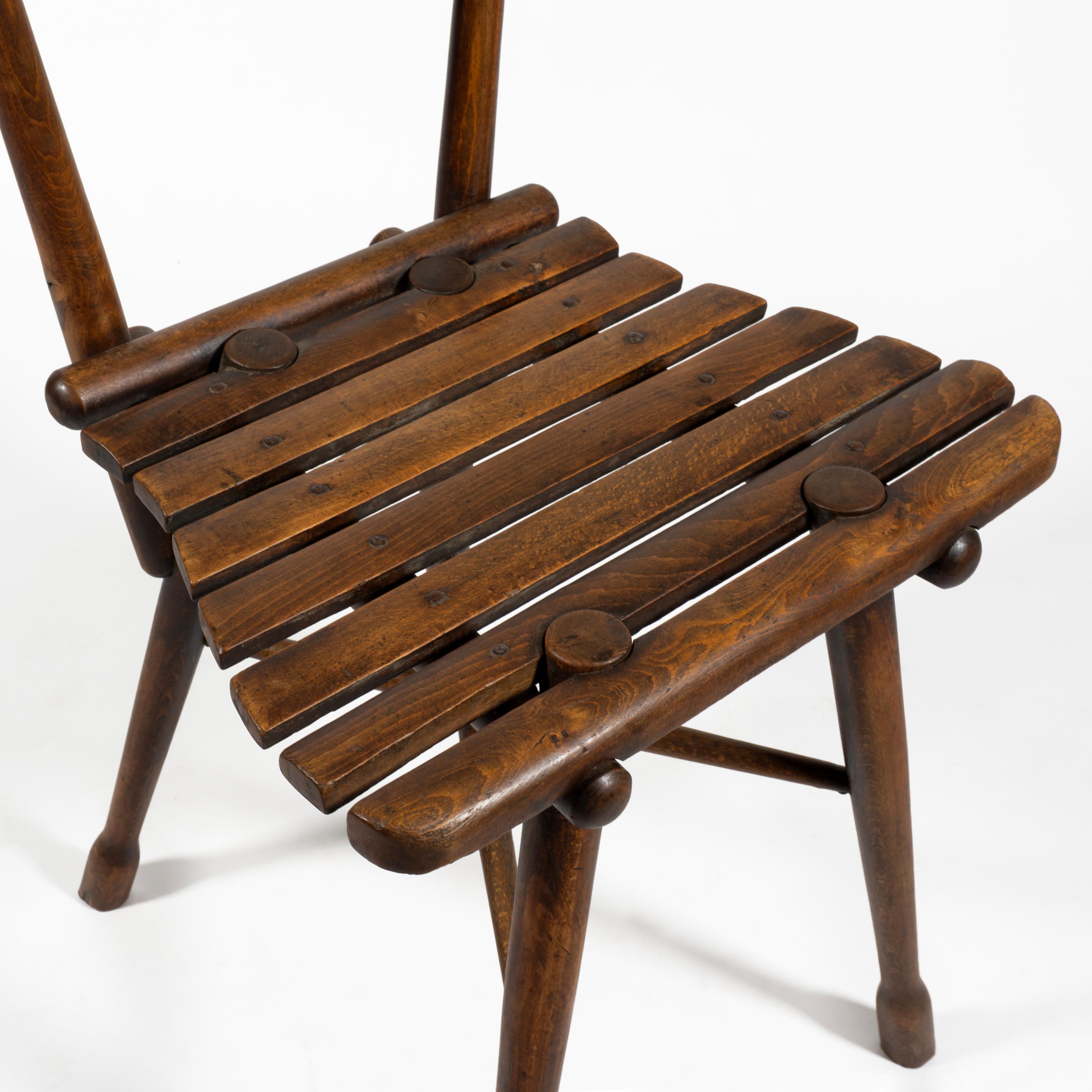 Schöner Satz von 3 Thonet Wood Gartenstühlen 'Gartensessel No. 4', um 1900 im Angebot 3