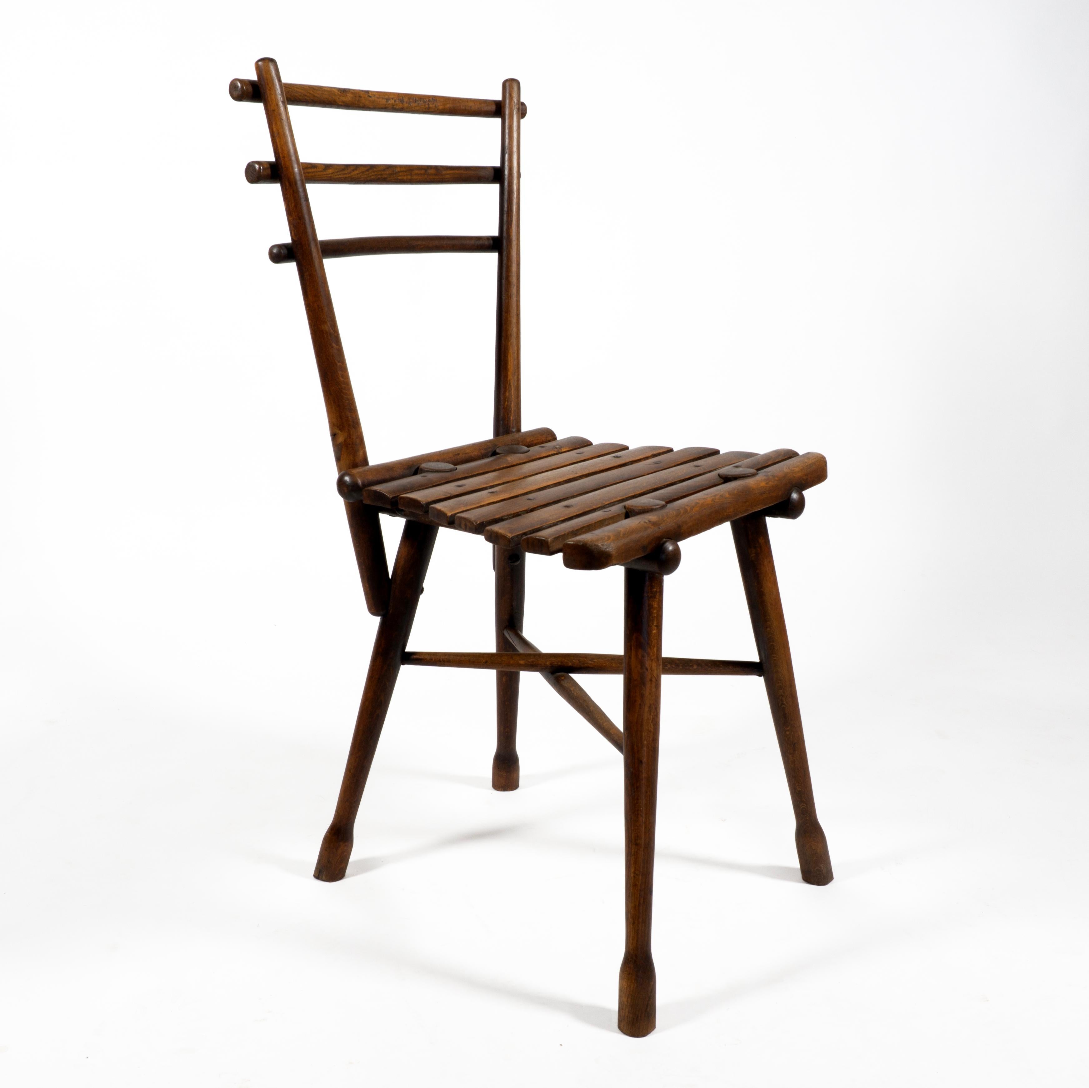Schöner Satz von 3 Thonet Wood Gartenstühlen 'Gartensessel No. 4', um 1900 im Zustand „Gut“ im Angebot in Regensburg, DE