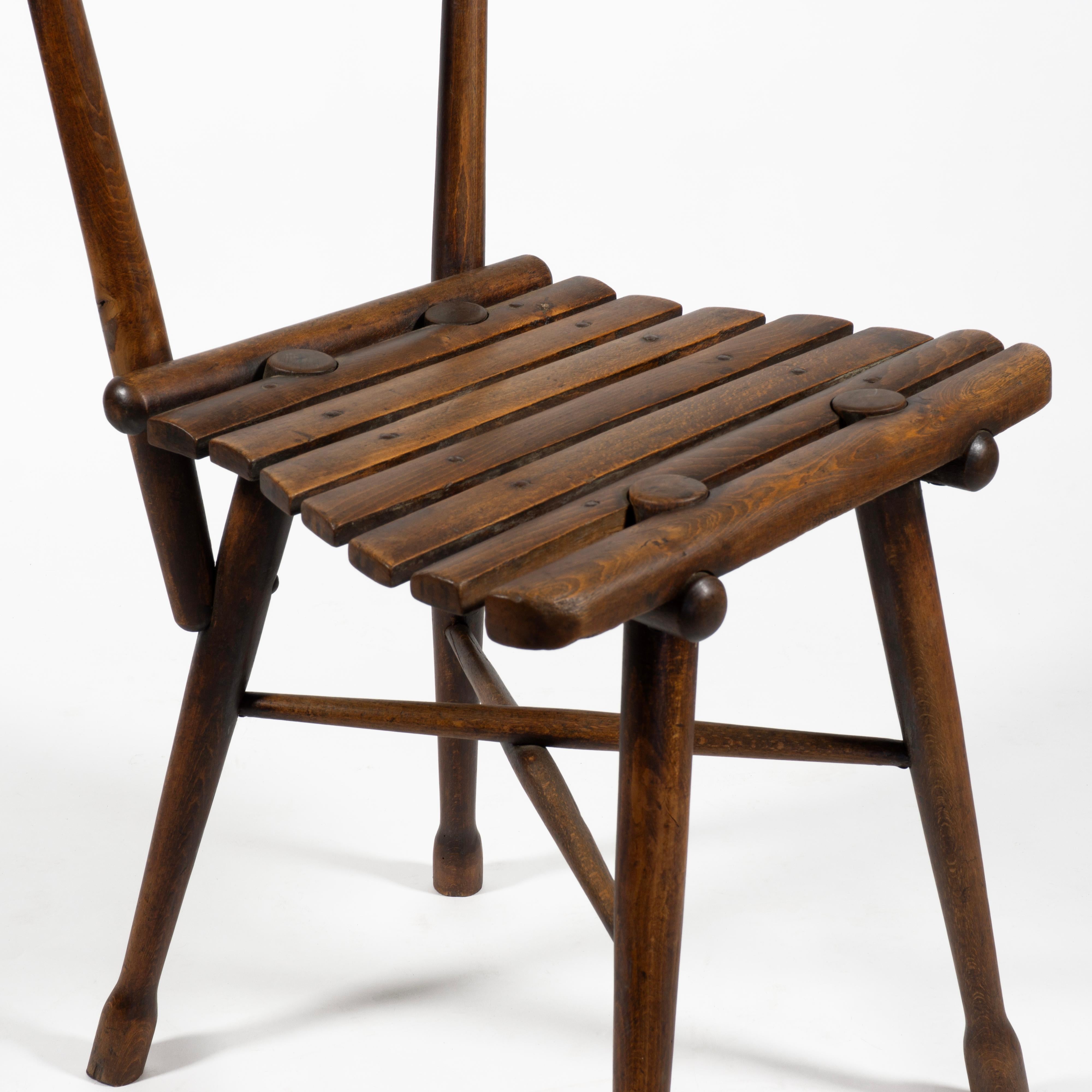 Schöner Satz von 3 Thonet Wood Gartenstühlen 'Gartensessel No. 4', um 1900 im Angebot 2