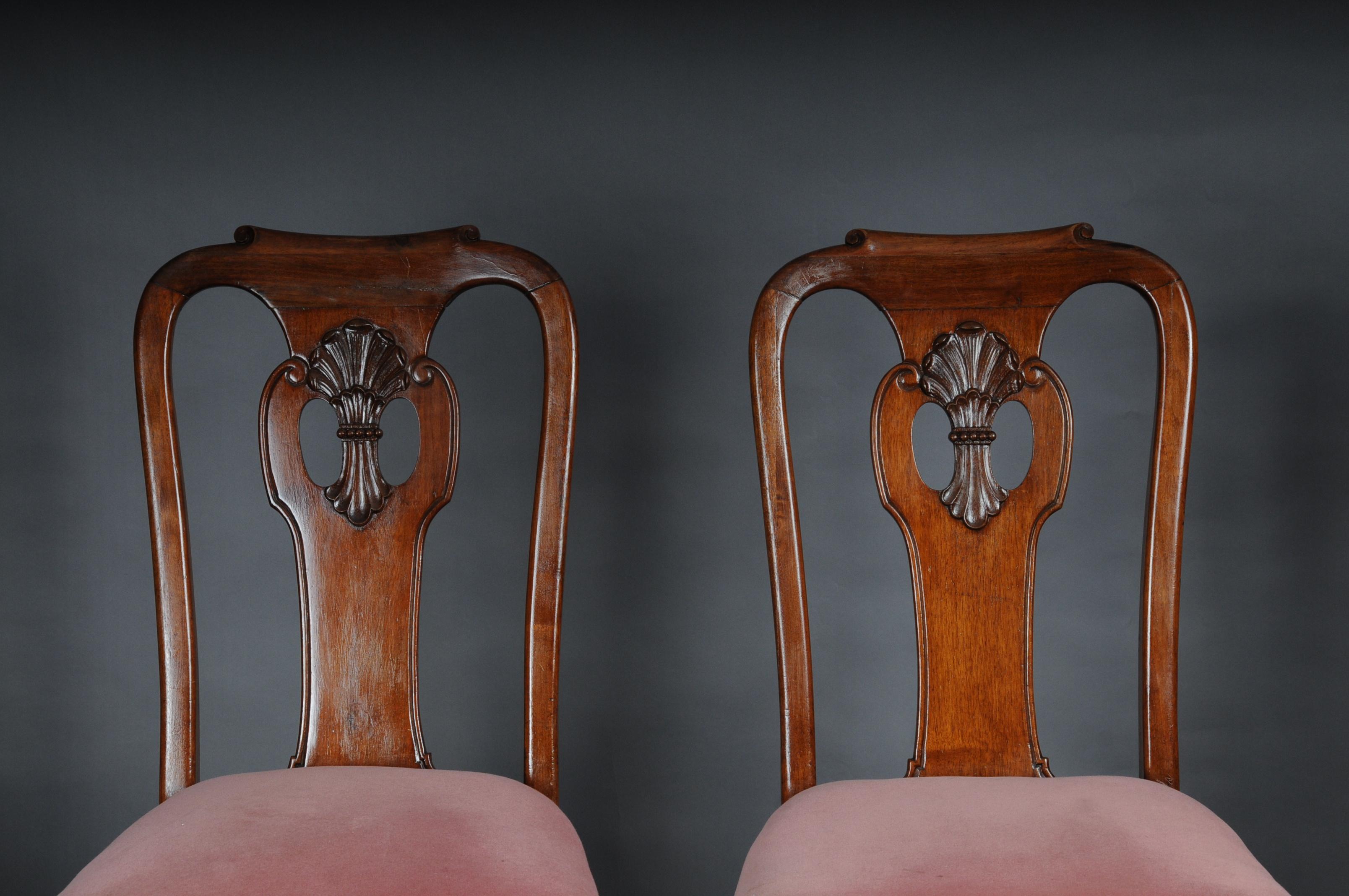 Beautiful Set of 4 English Baroque Chairs, circa 1880 In Good Condition For Sale In Berlin, DE