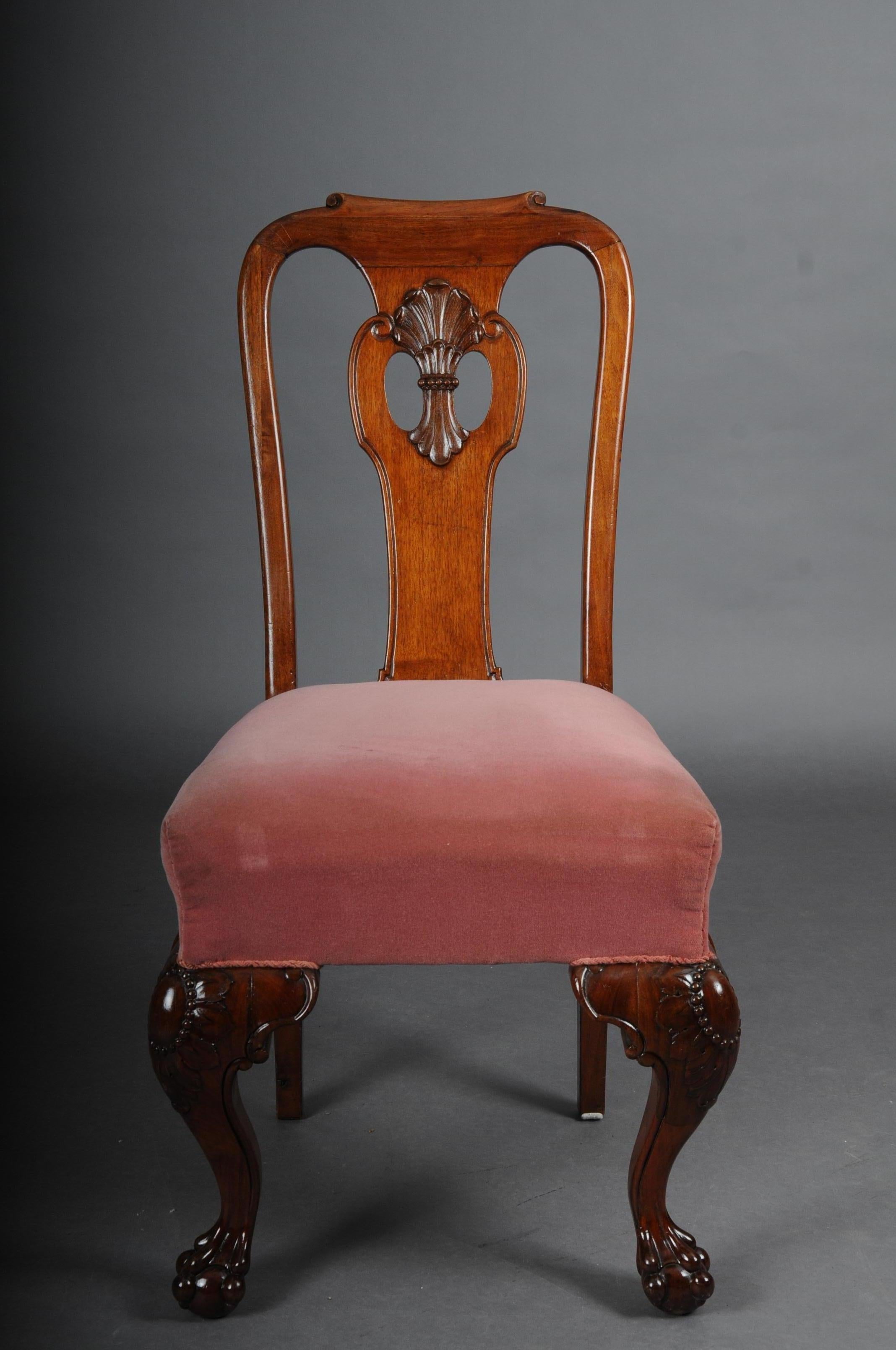 19th Century Beautiful Set of 4 English Baroque Chairs, circa 1880 For Sale