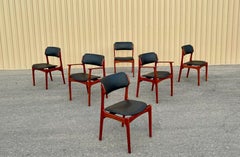Beautiful Set of 6 Mid Century Modern Erik Buch Model 49 & 50 Teak Dining Chairs