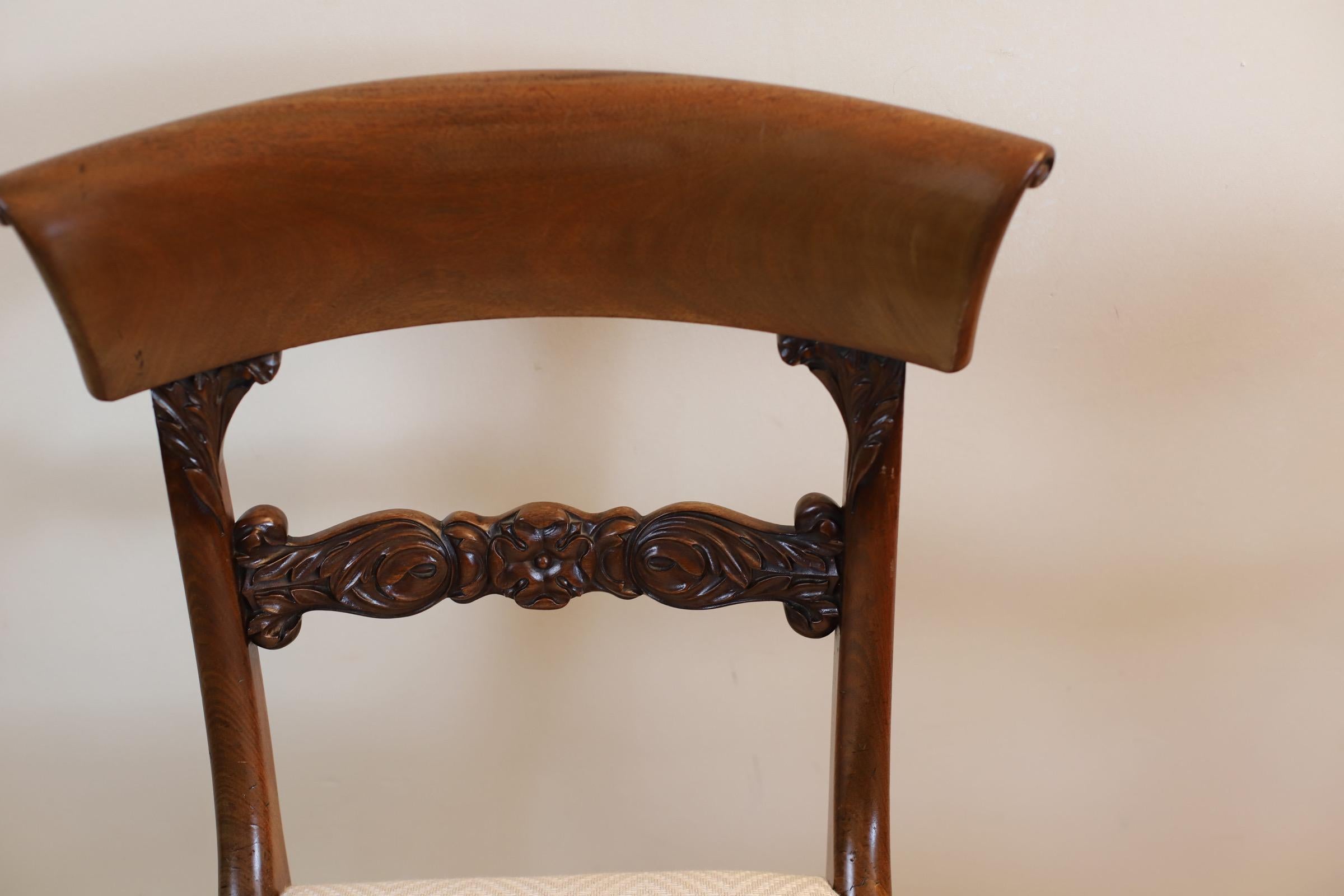 Beautiful Set of 6 William IV Dining Chairs 4