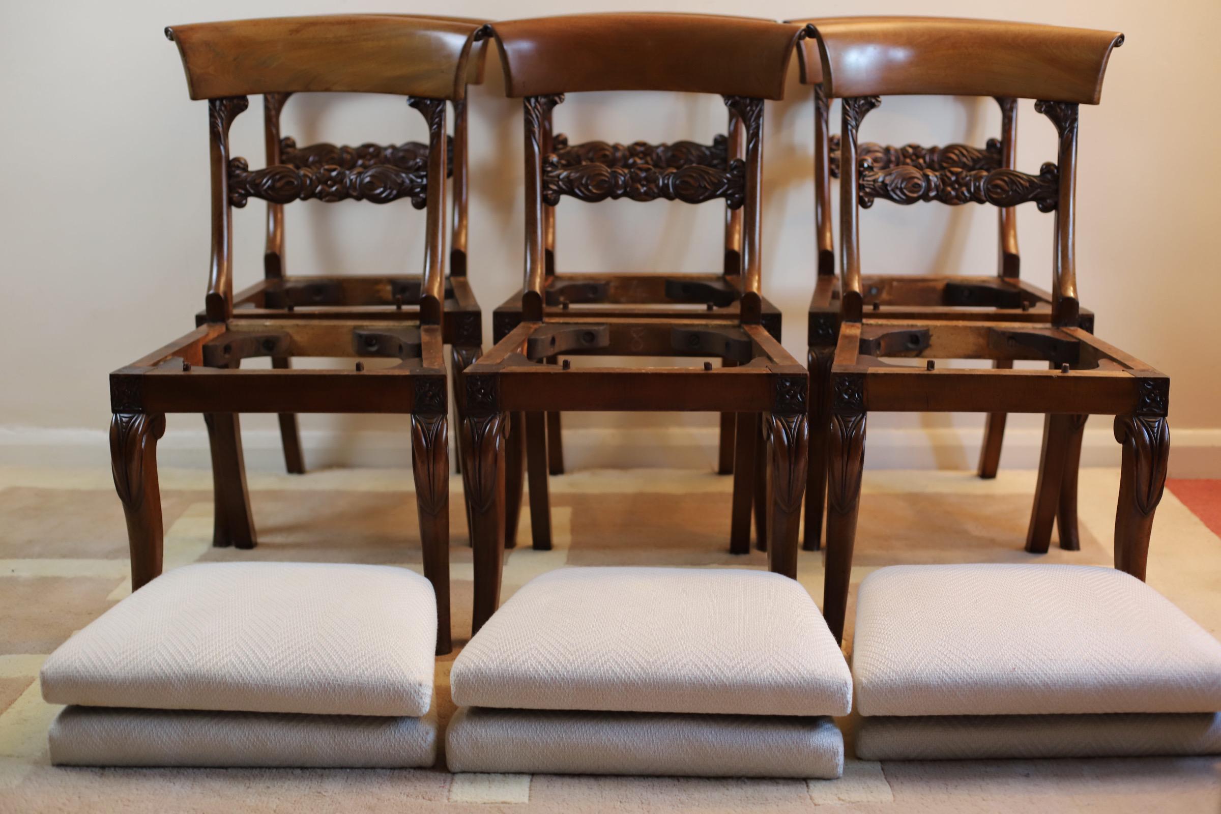 Beautiful Set of 6 William IV Dining Chairs 1