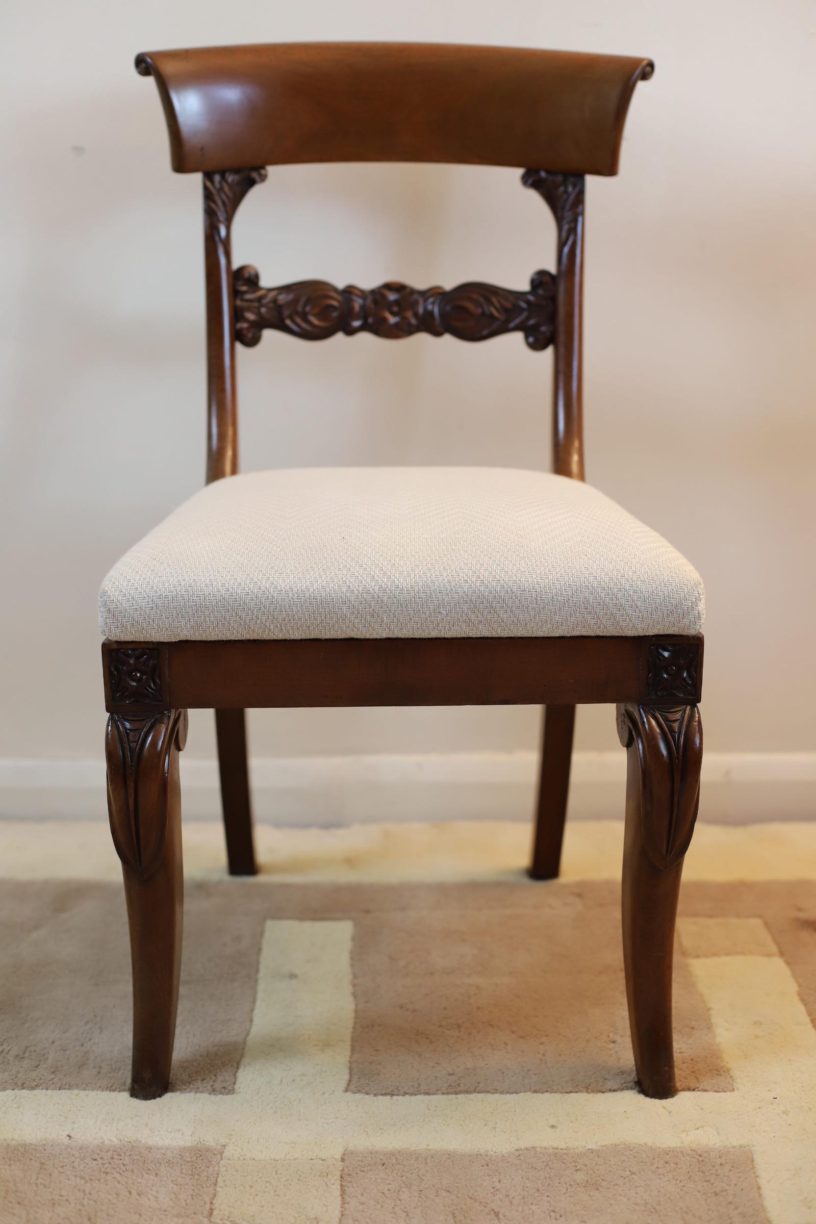 Beautiful Set of 6 William IV Dining Chairs 2
