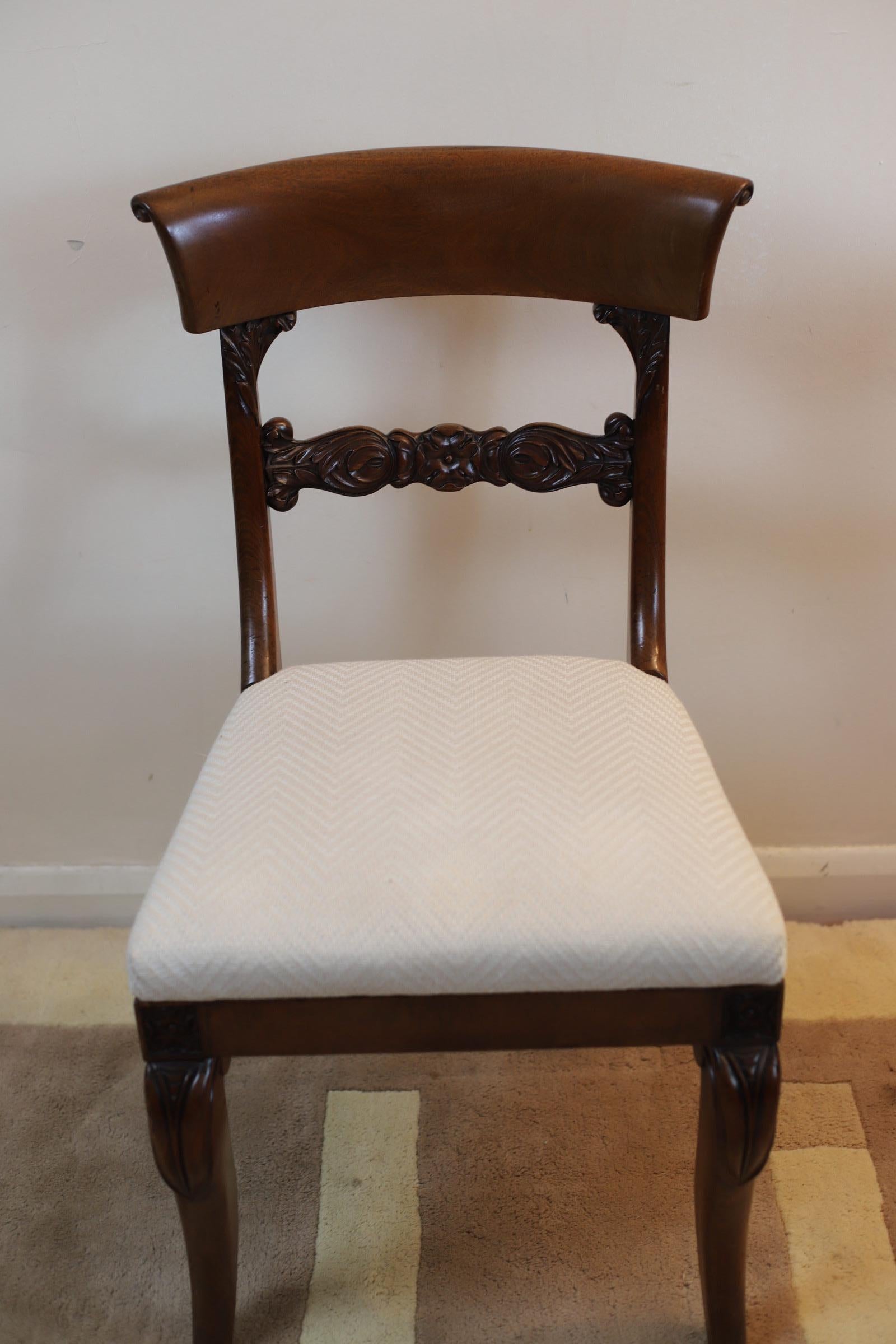 Beautiful Set of 6 William IV Dining Chairs 3