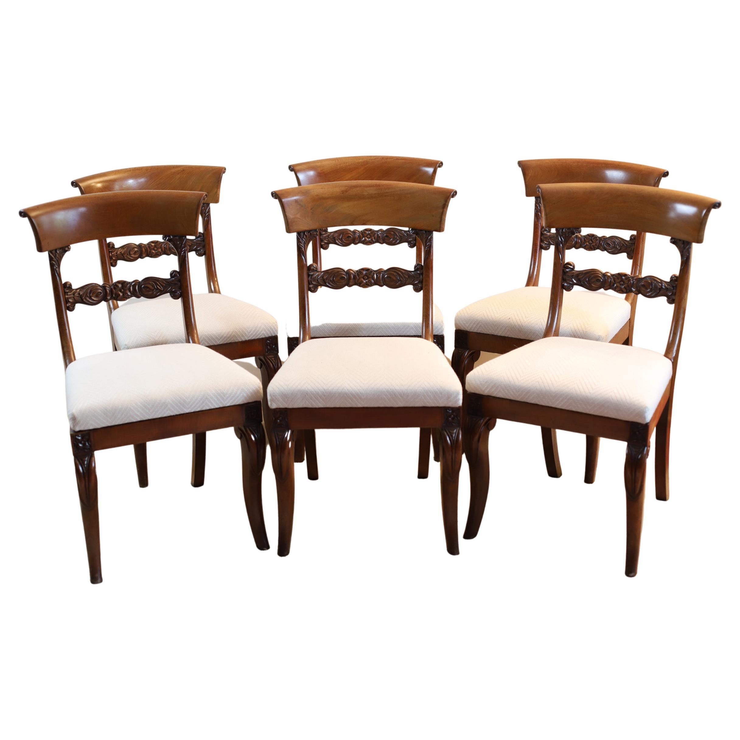Beautiful Set of 6 William IV Dining Chairs