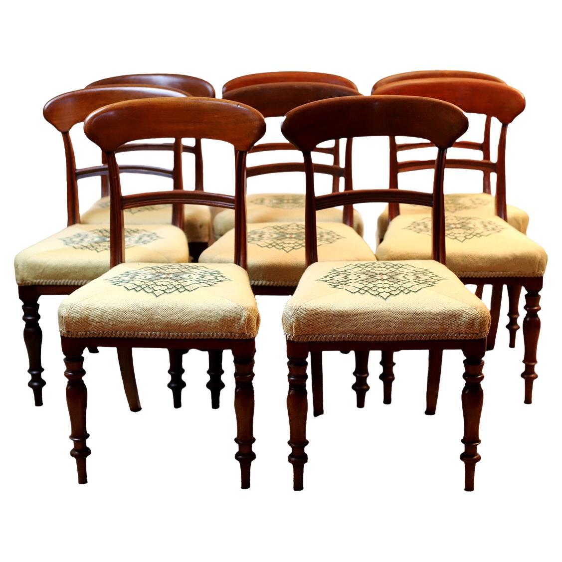 Beautiful Set of 8 Victorian Dining Chairs