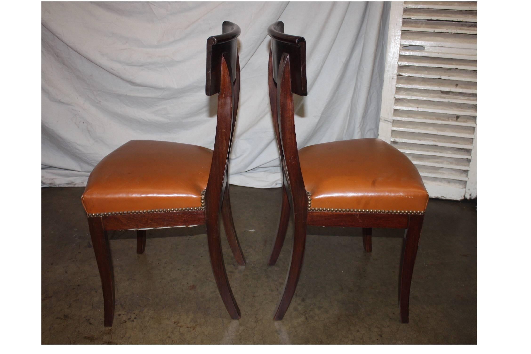 Beautiful Set of French Directoire Chairs In Excellent Condition In Stockbridge, GA