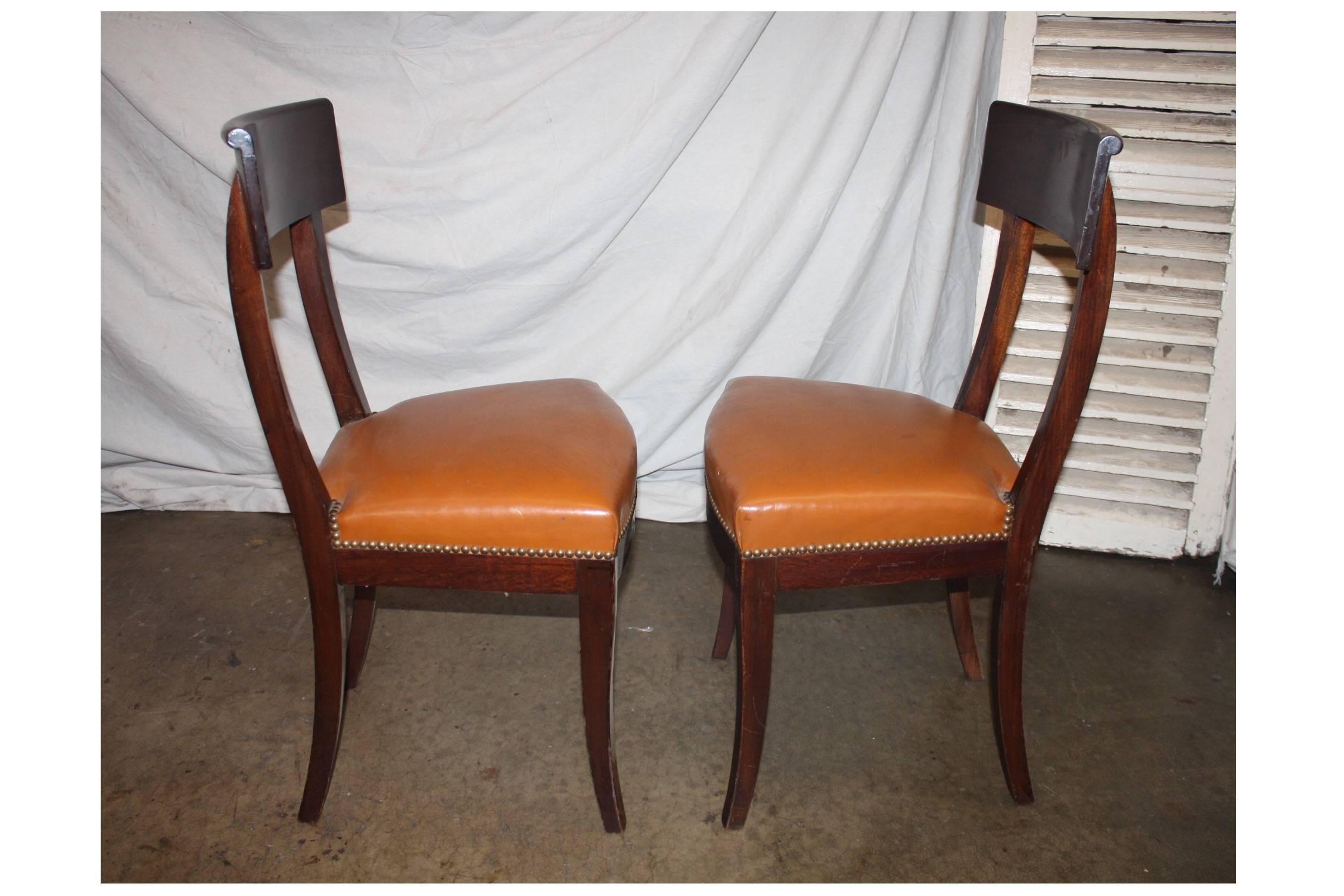 20th Century Beautiful Set of French Directoire Chairs