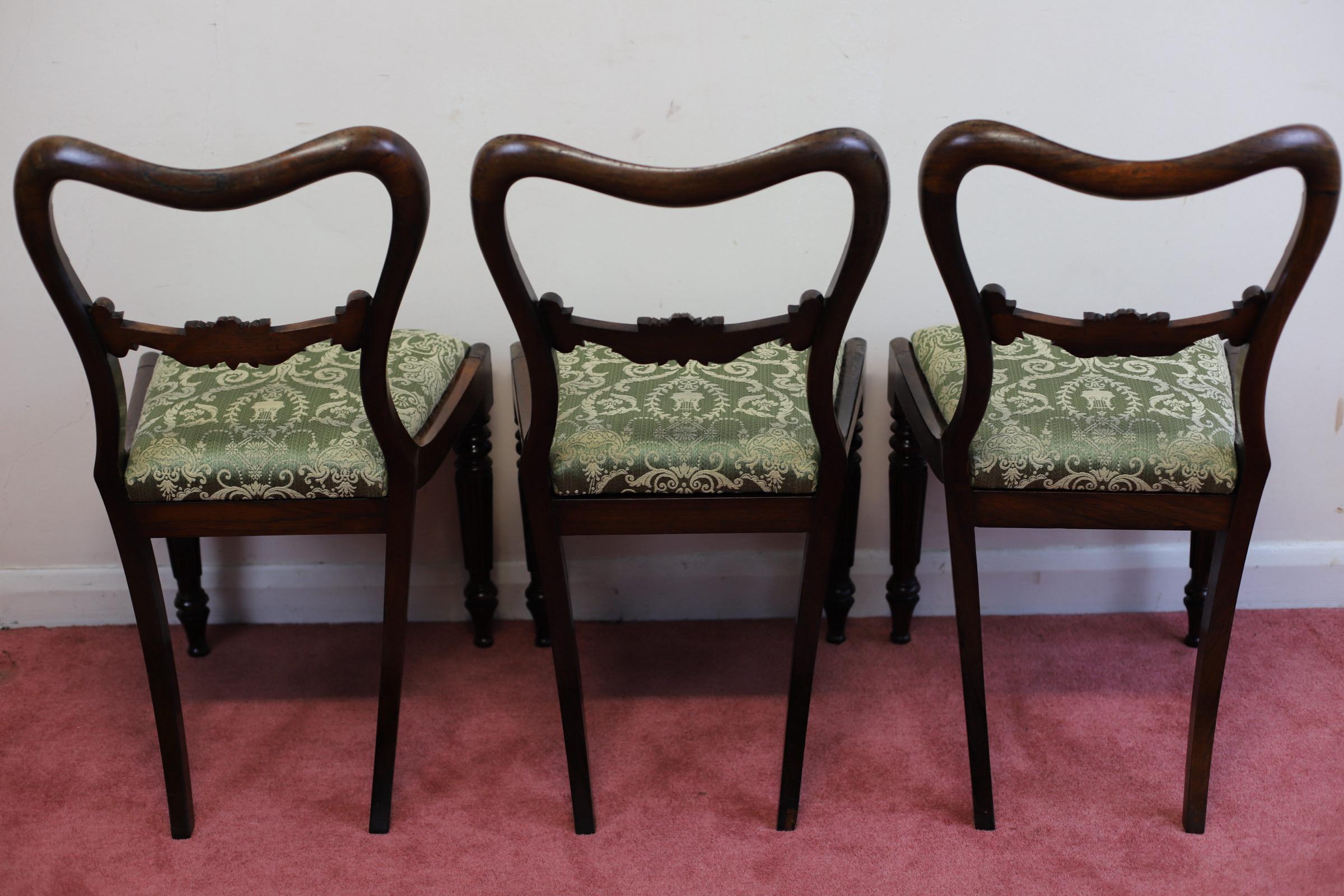Beautiful Set Of Six Early Victorian Dining Chairs  For Sale 6