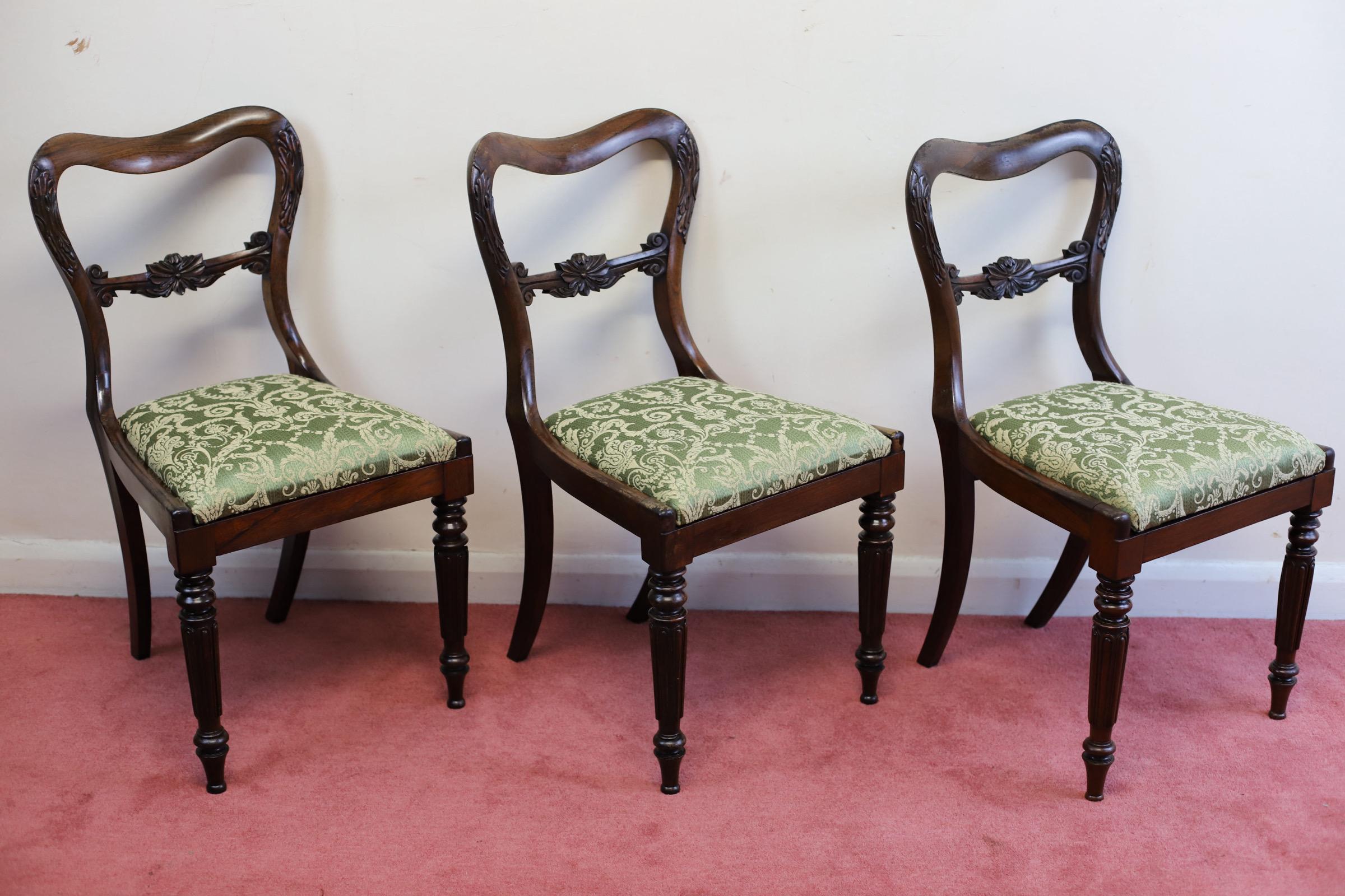 Beautiful Set Of Six Early Victorian Dining Chairs  In Good Condition For Sale In Crawley, GB