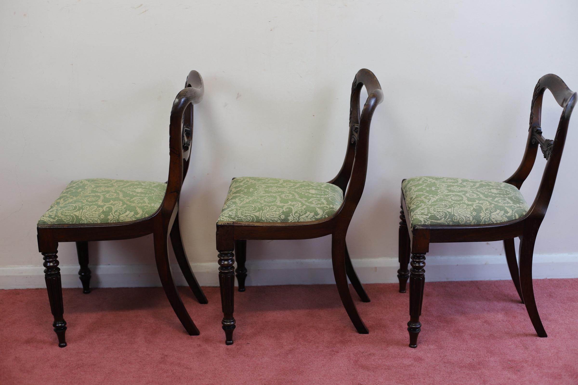 19th Century Beautiful Set Of Six Early Victorian Dining Chairs  For Sale