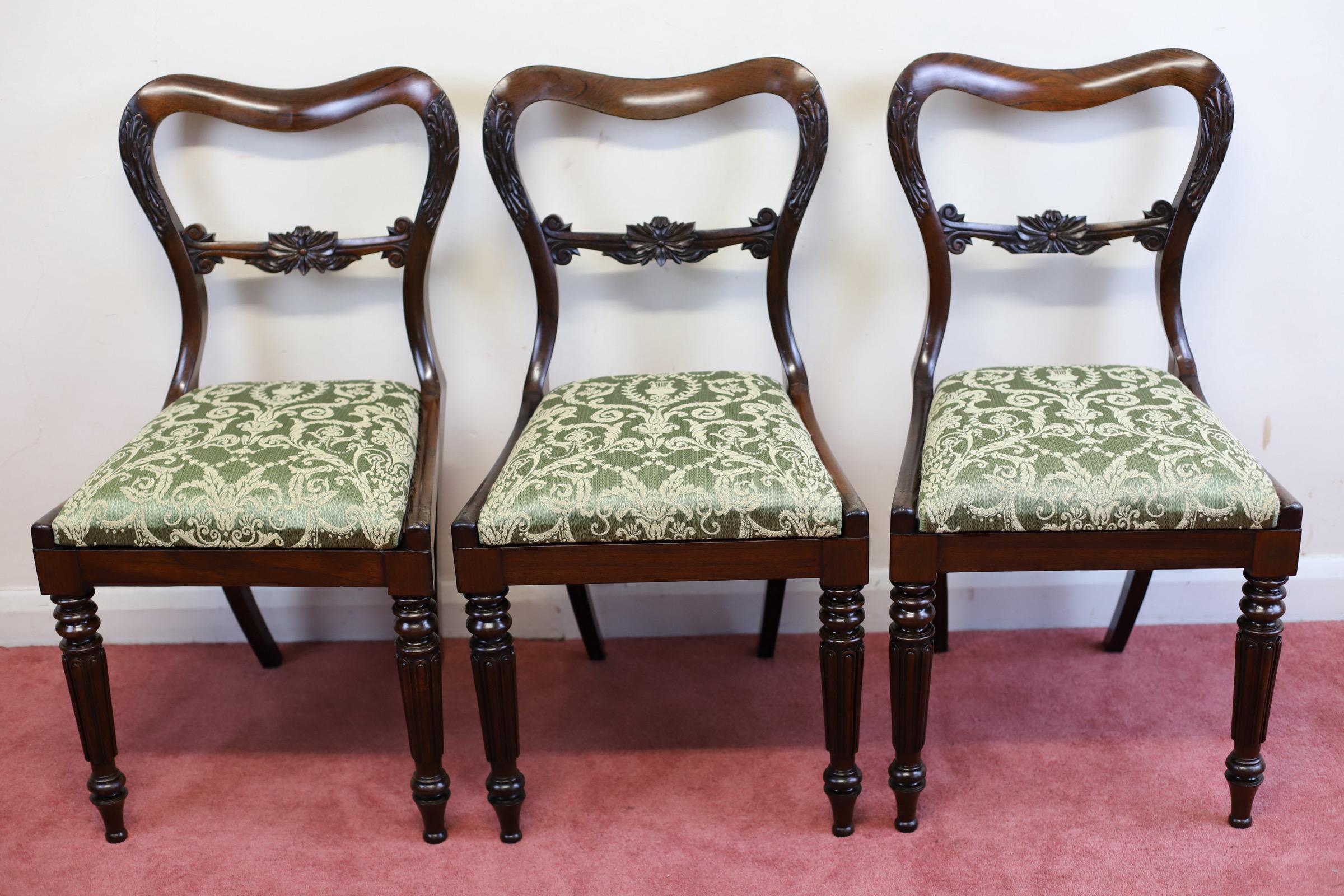 Beautiful Set Of Six Early Victorian Dining Chairs  For Sale 1