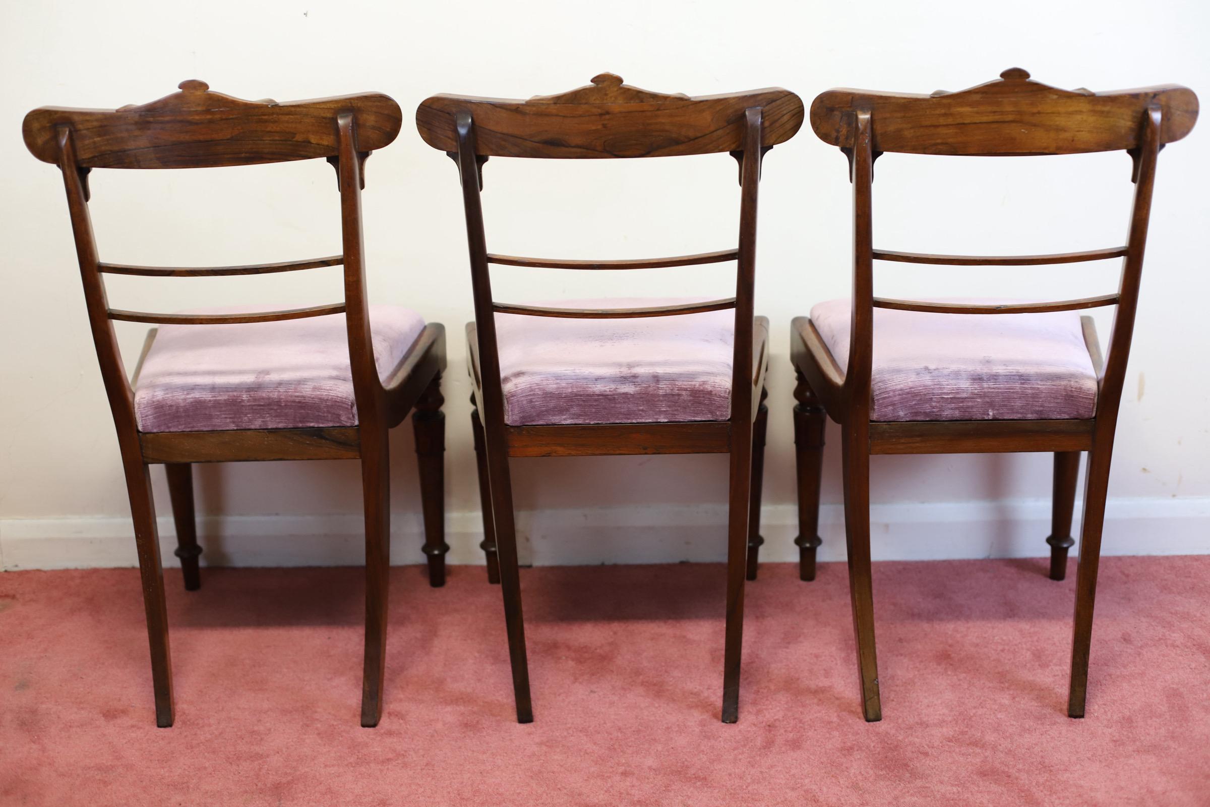 Beautiful Set Of Six Regency Dining Chairs For Sale 4
