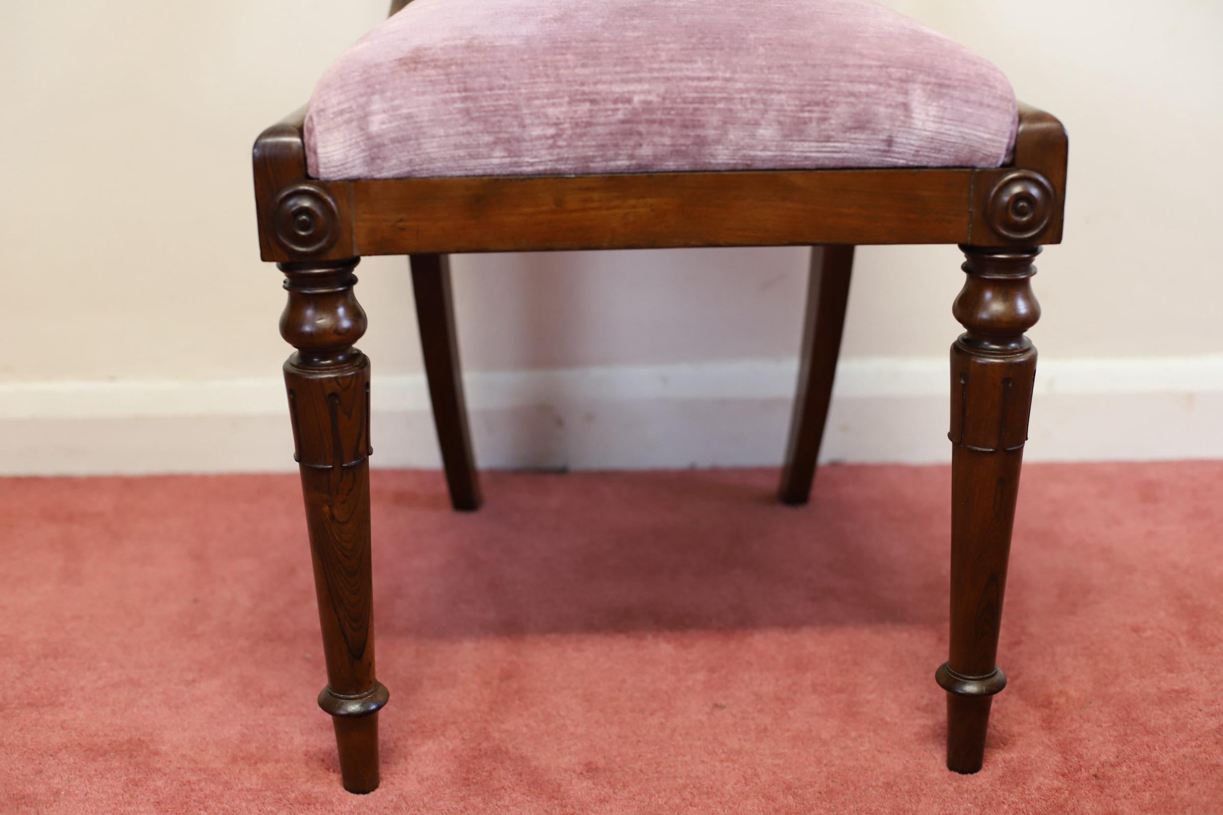 Beautiful Set Of Six Regency Dining Chairs For Sale 8