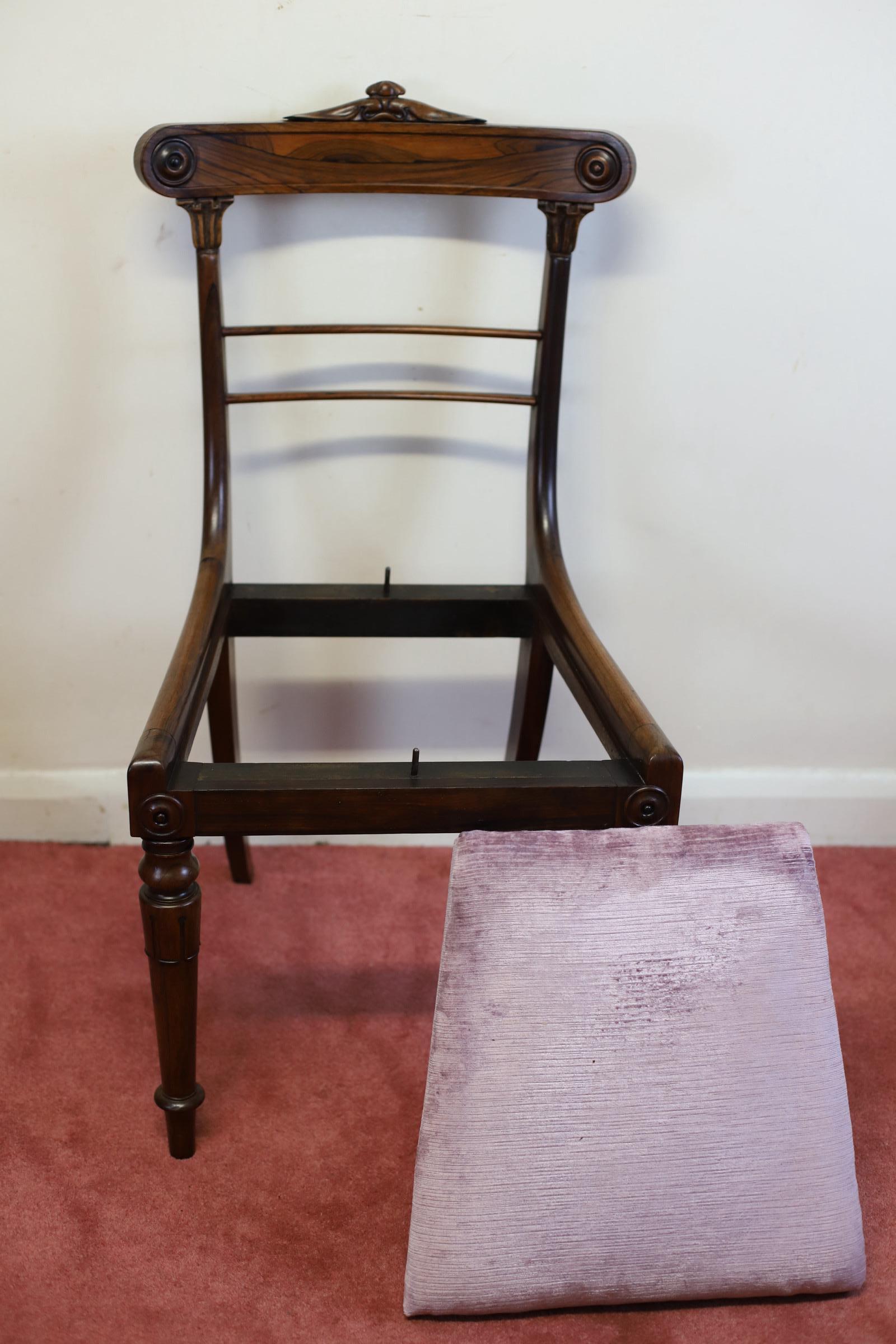 Beautiful Set Of Six Regency Dining Chairs For Sale 12