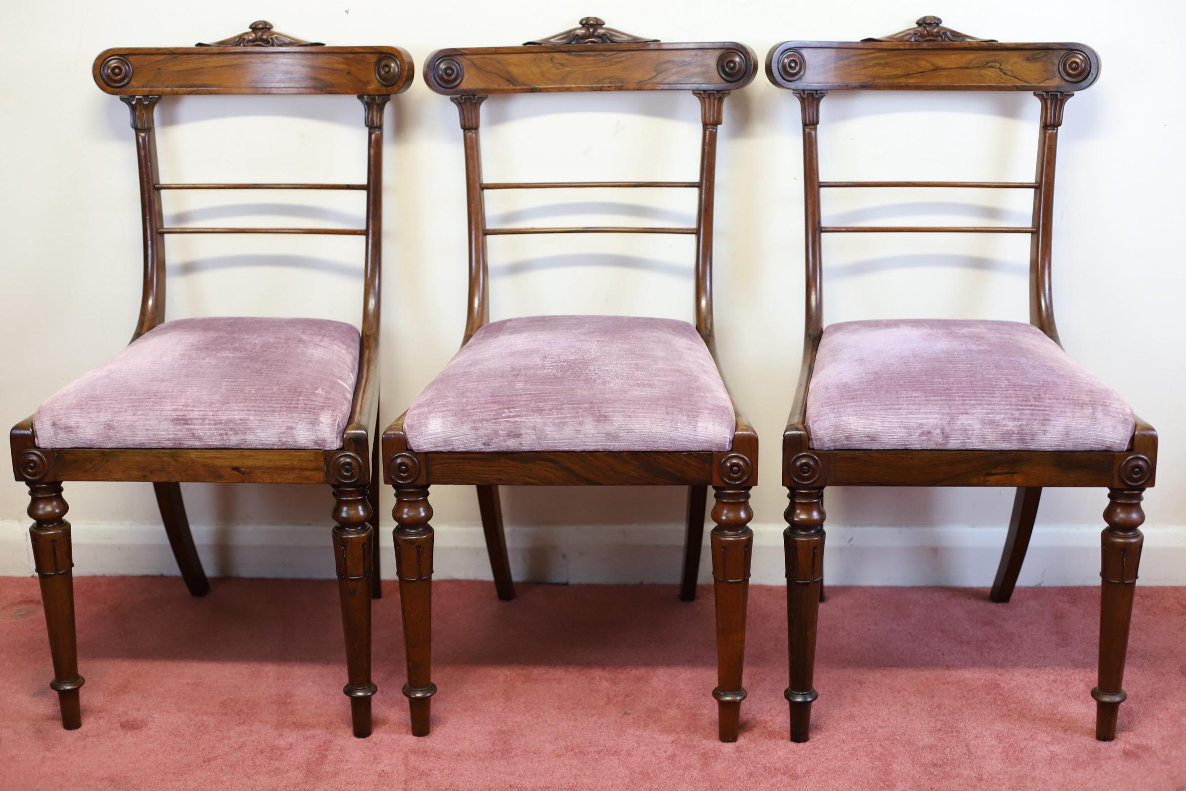 Beautiful Set Of Six Regency Dining Chairs In Good Condition For Sale In Crawley, GB