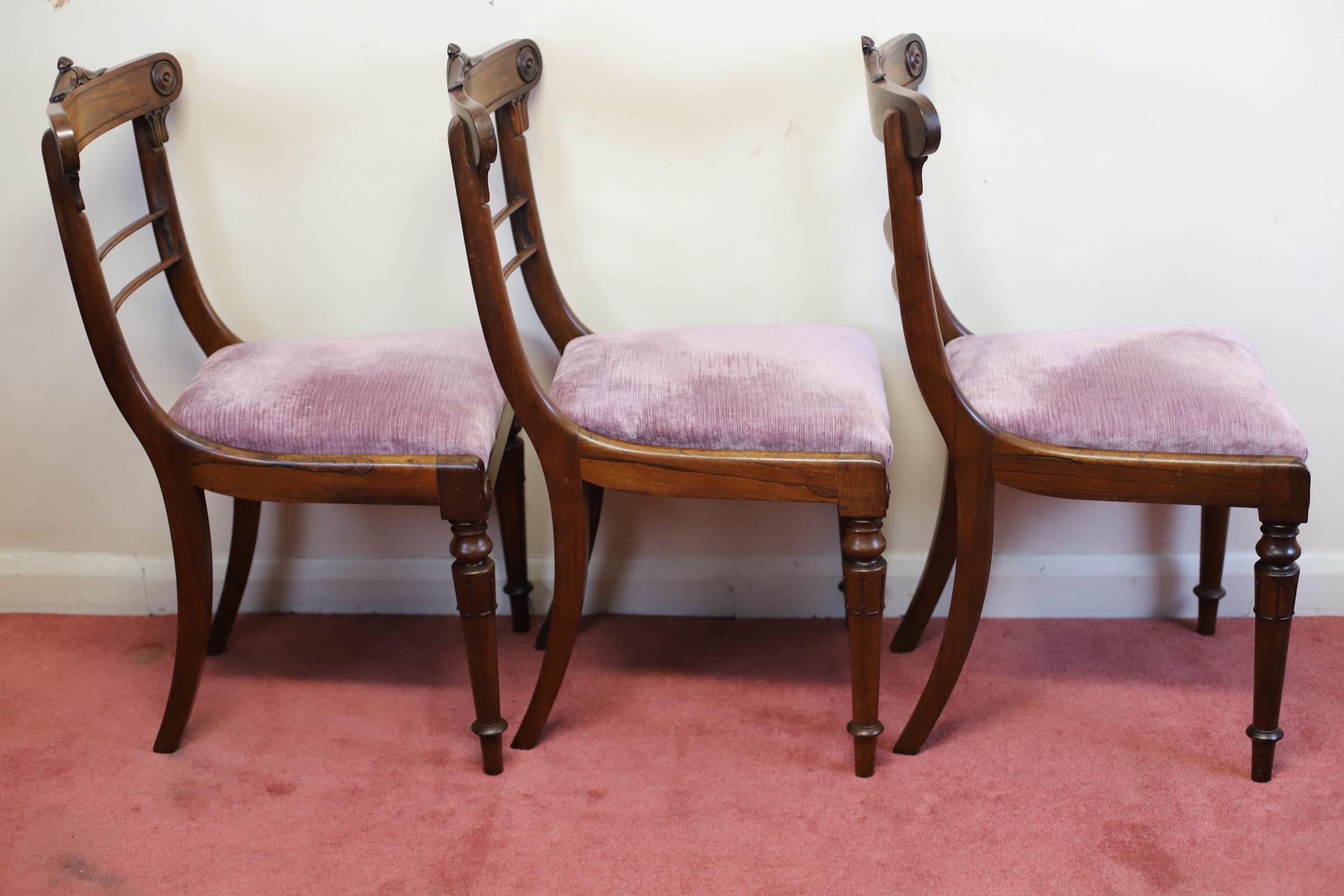 19th Century Beautiful Set Of Six Regency Dining Chairs For Sale