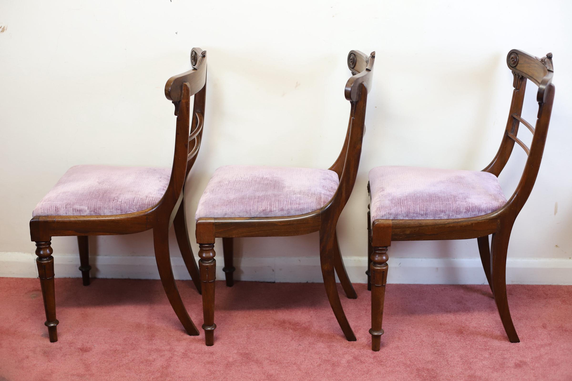 Beautiful Set Of Six Regency Dining Chairs For Sale 1