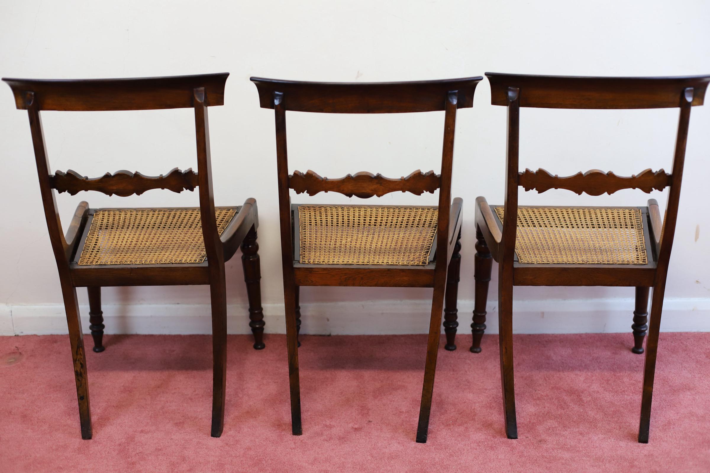 Beautiful Set Of Six William IV  Dining Chairs  For Sale 2