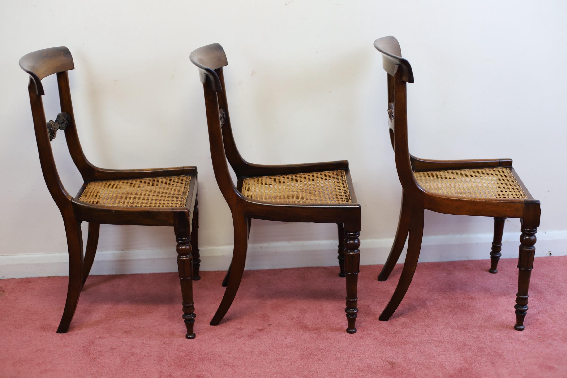 Beautiful Set Of Six William IV  Dining Chairs  For Sale 3