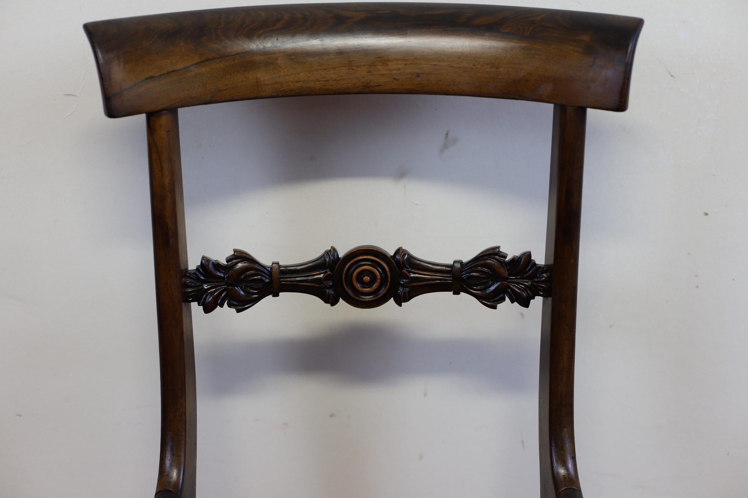 Beautiful Set Of Six William IV  Dining Chairs  For Sale 5