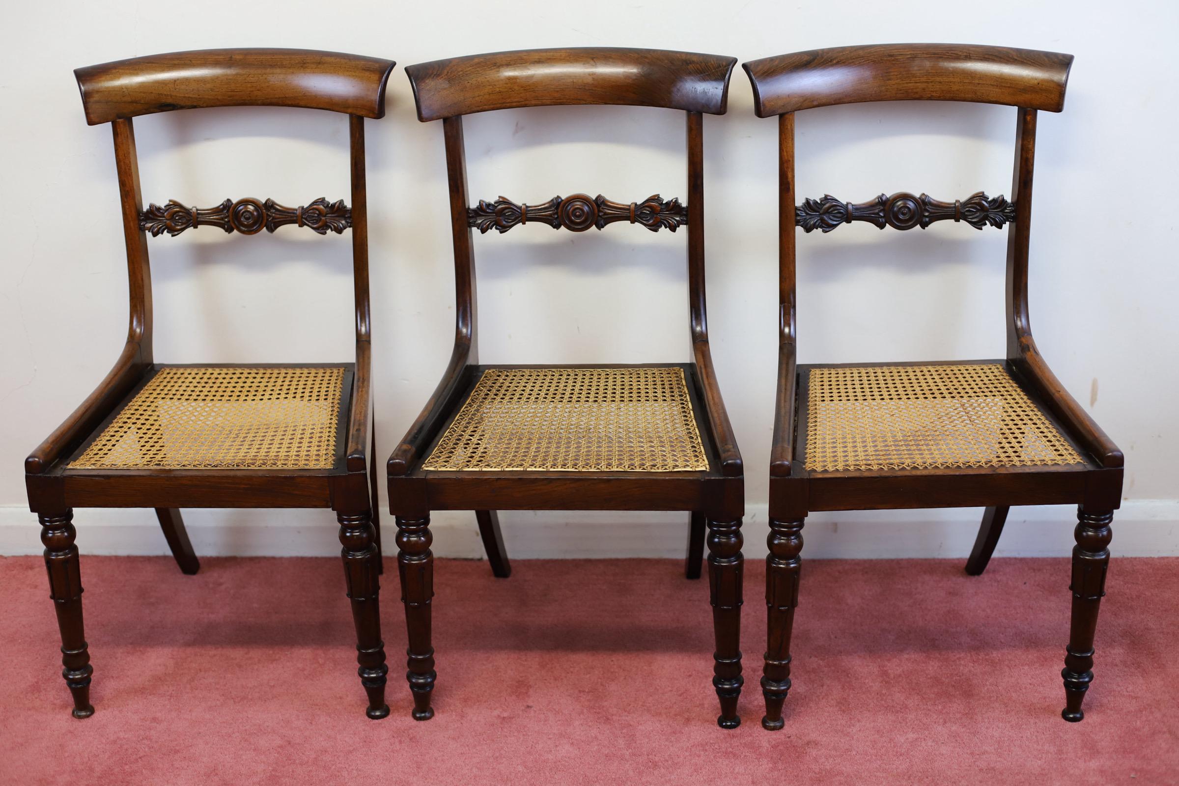 Beautiful Set Of Six William IV  Dining Chairs  For Sale 7