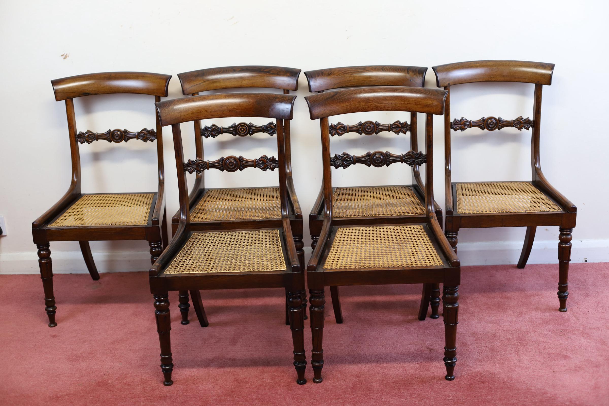 Regency Beautiful Set Of Six William IV  Dining Chairs  For Sale