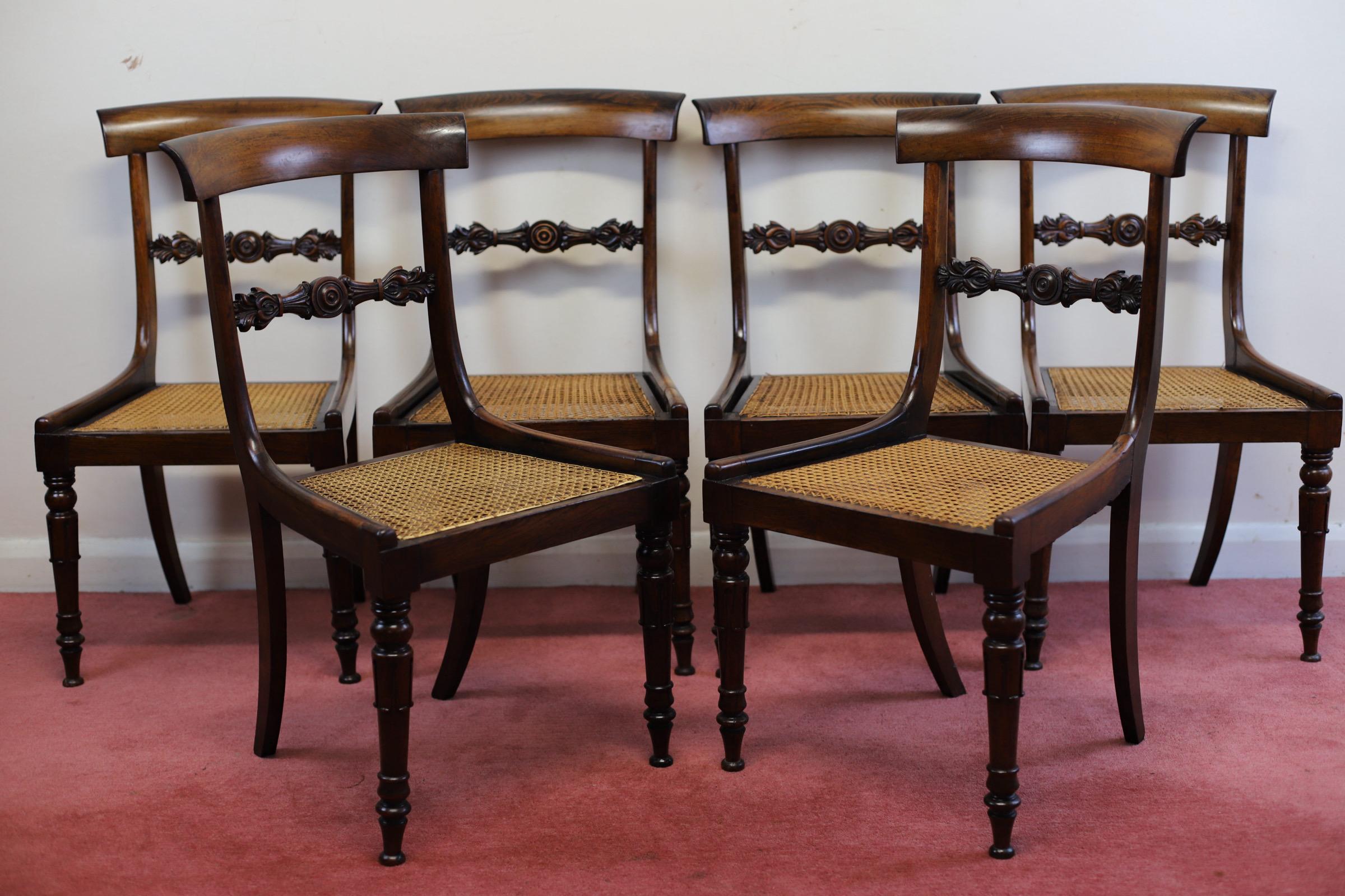 Beautiful Set Of Six William IV  Dining Chairs  In Fair Condition For Sale In Crawley, GB