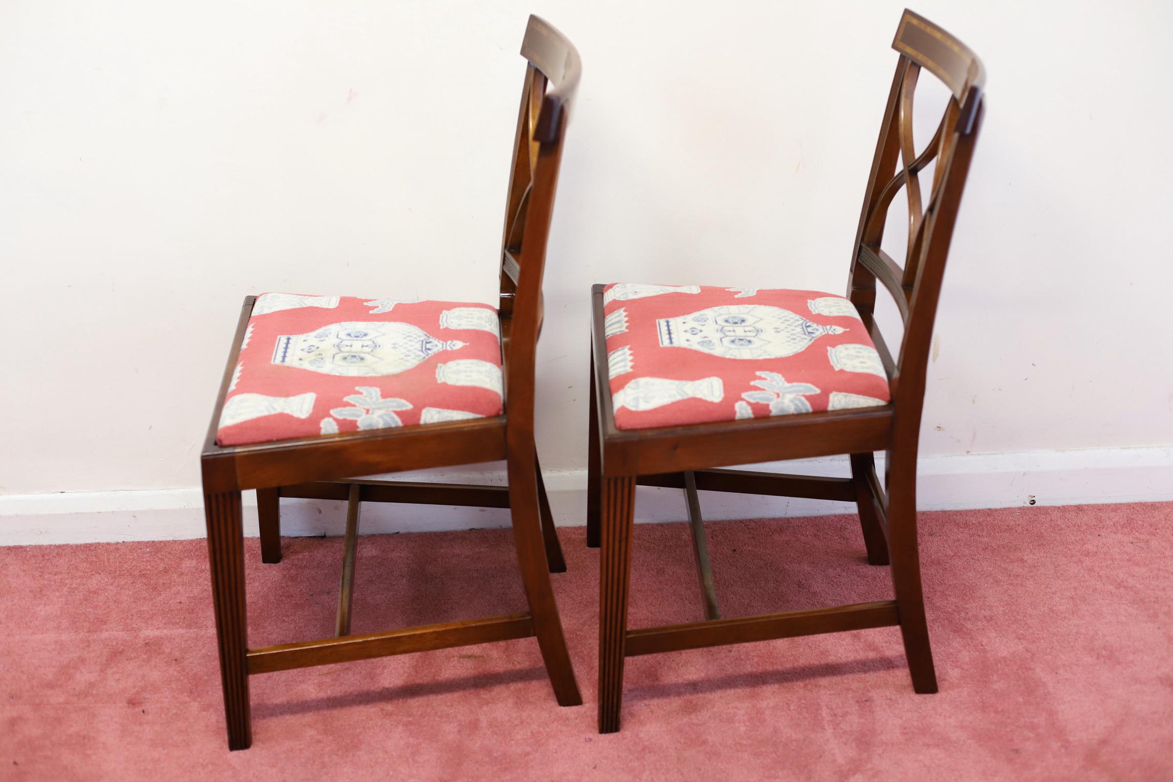 Beautiful Set Of Twelve George III Style Dining Chairs  For Sale 9