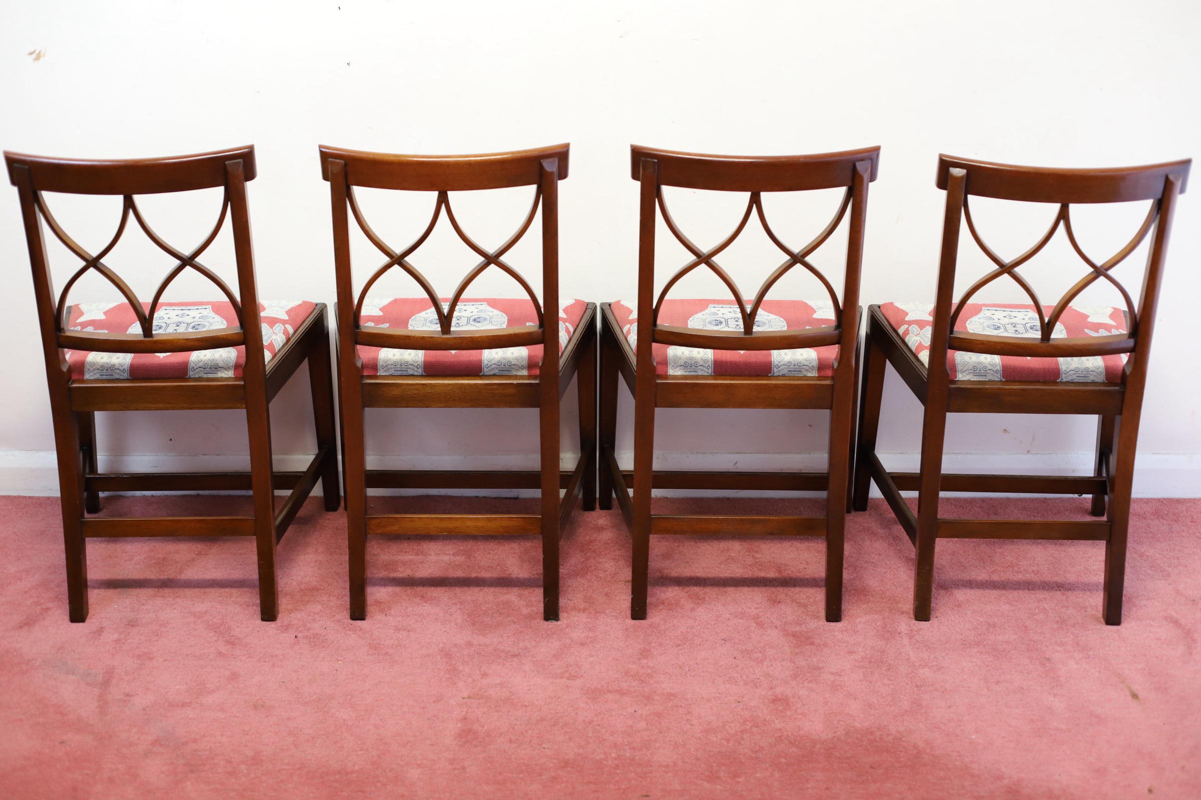 20th Century Beautiful Set Of Twelve George III Style Dining Chairs  For Sale