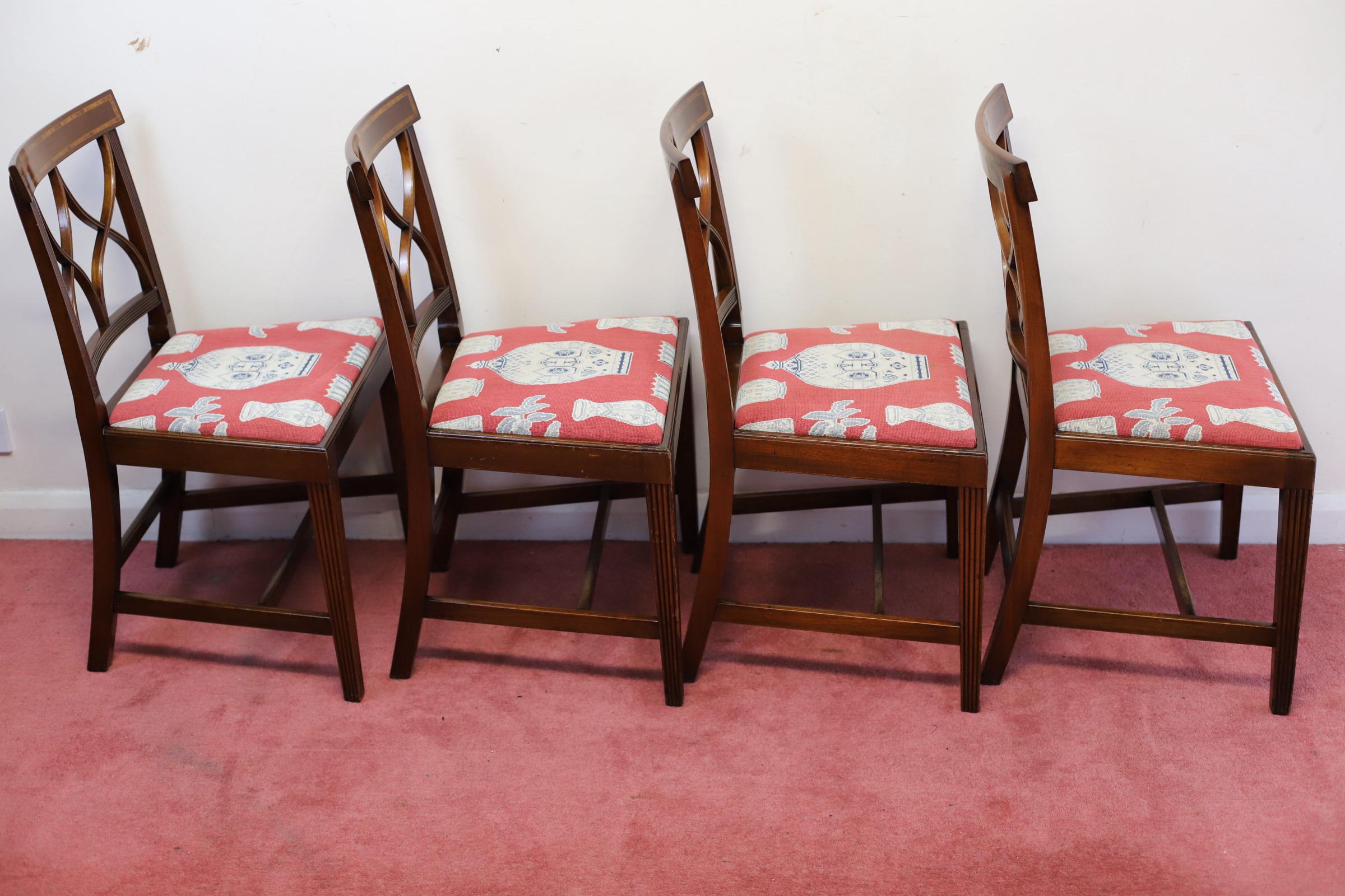 Hardwood Beautiful Set Of Twelve George III Style Dining Chairs  For Sale