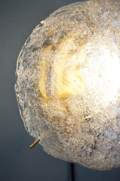 Schönes Set aus zwei Deckenleuchten, Eisglas, Kaiser Leuchten