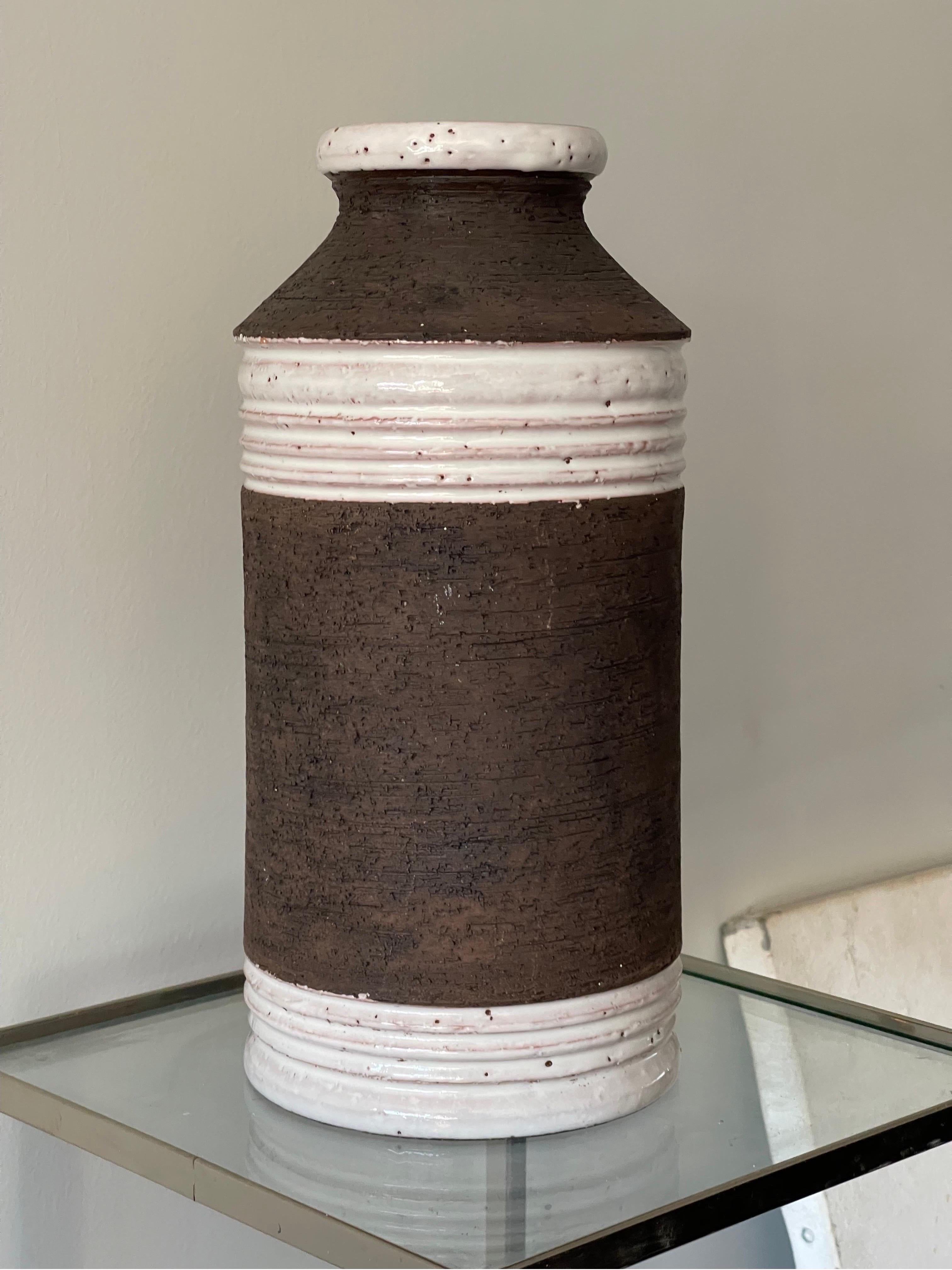 Ceramic Beautiful Sgraffito Bitossi Vase