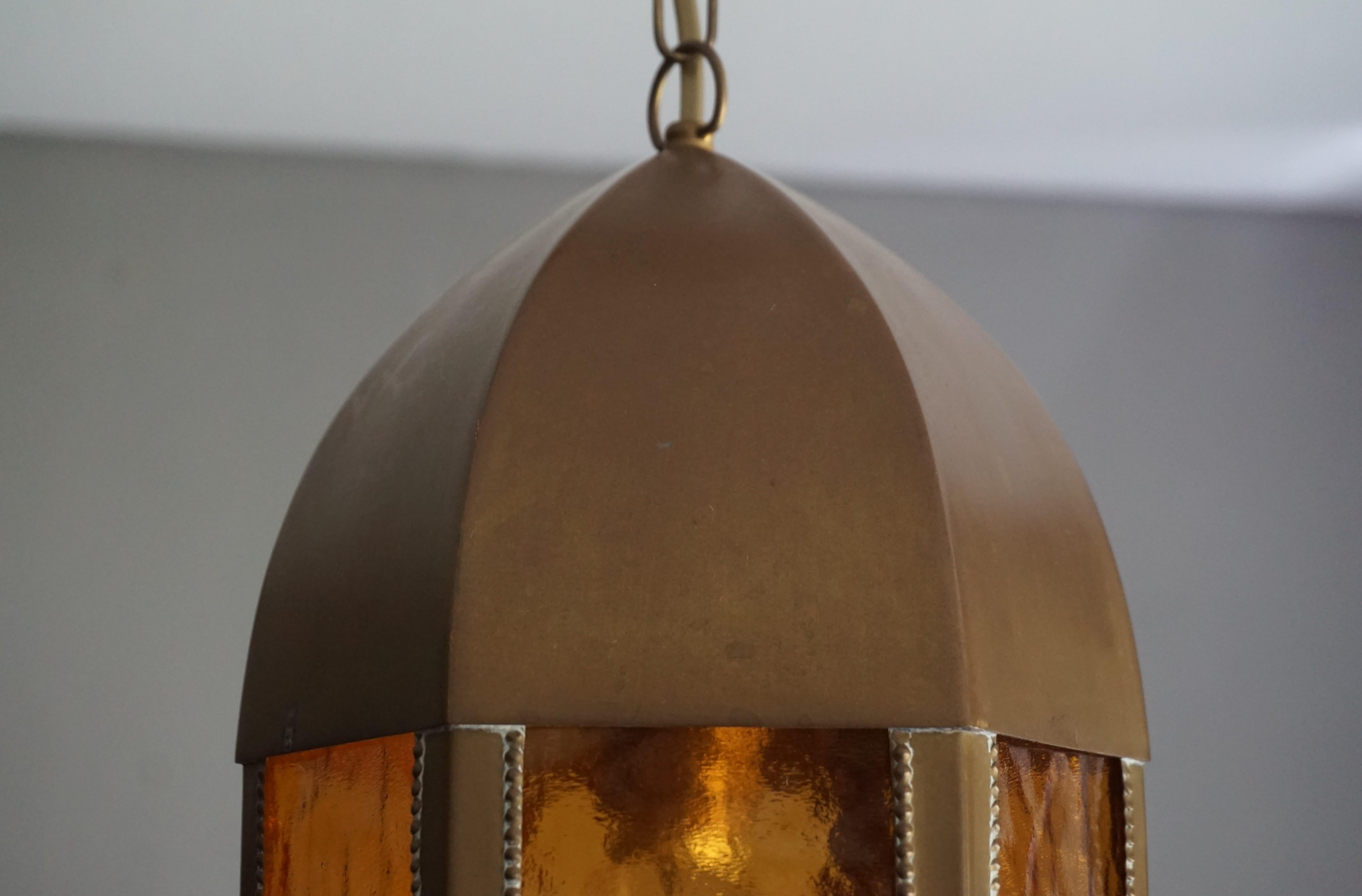Beautiful Shape and Excellent Condition Gothic Revival Pendant Light W. Dome Top For Sale 4