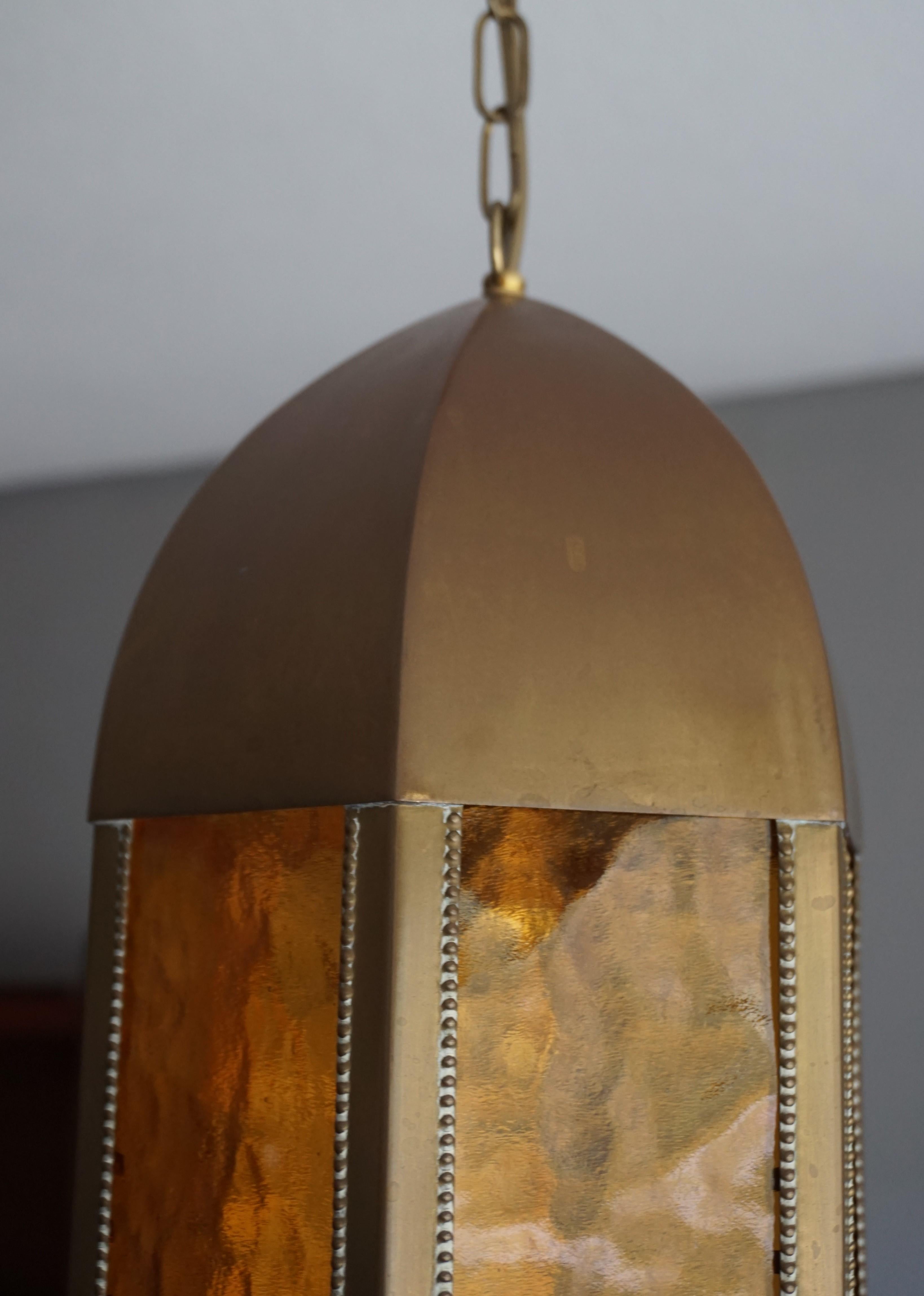 Beautiful Shape and Excellent Condition Gothic Revival Pendant Light W. Dome Top For Sale 6