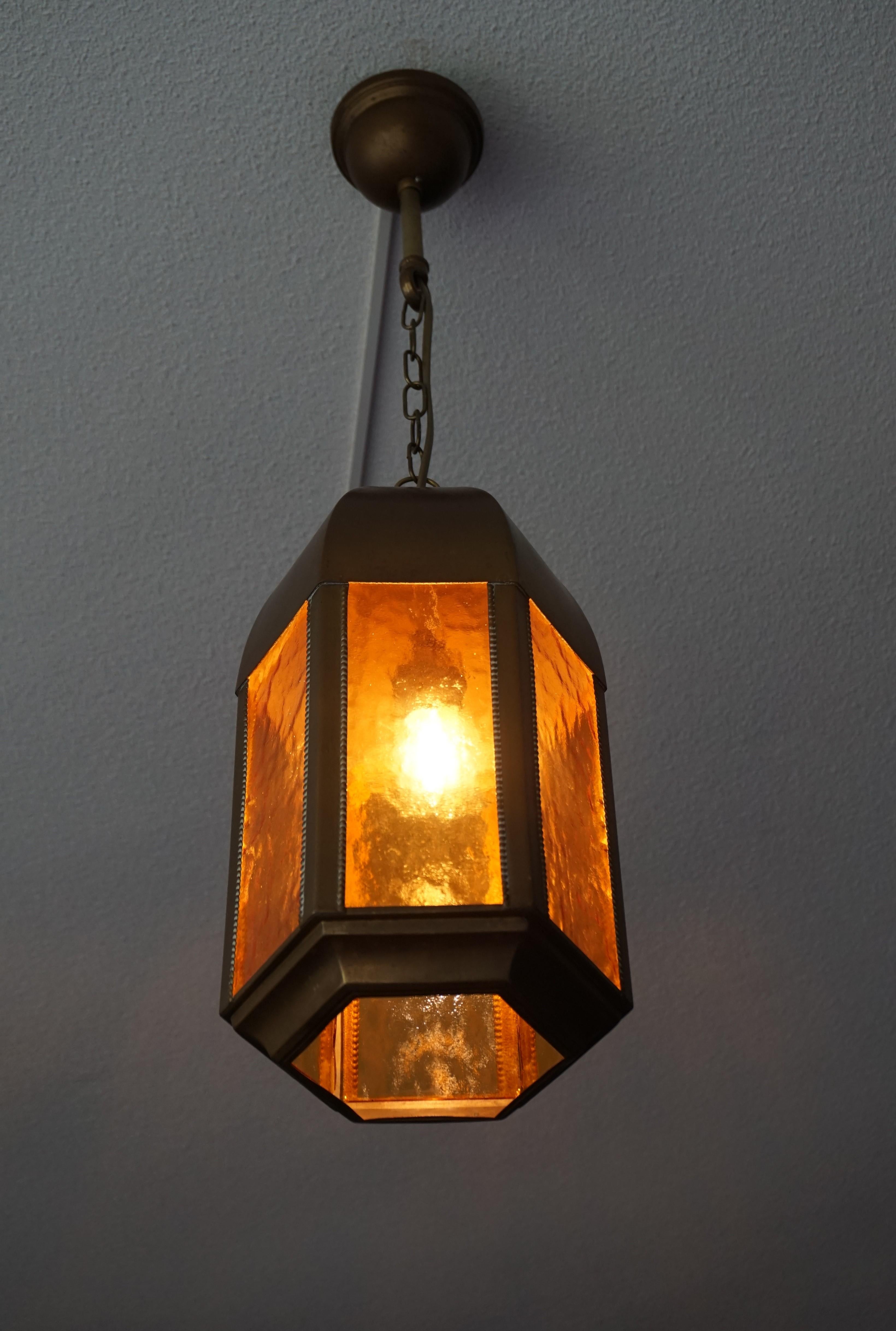 Beautiful Shape and Excellent Condition Gothic Revival Pendant Light W. Dome Top For Sale 8