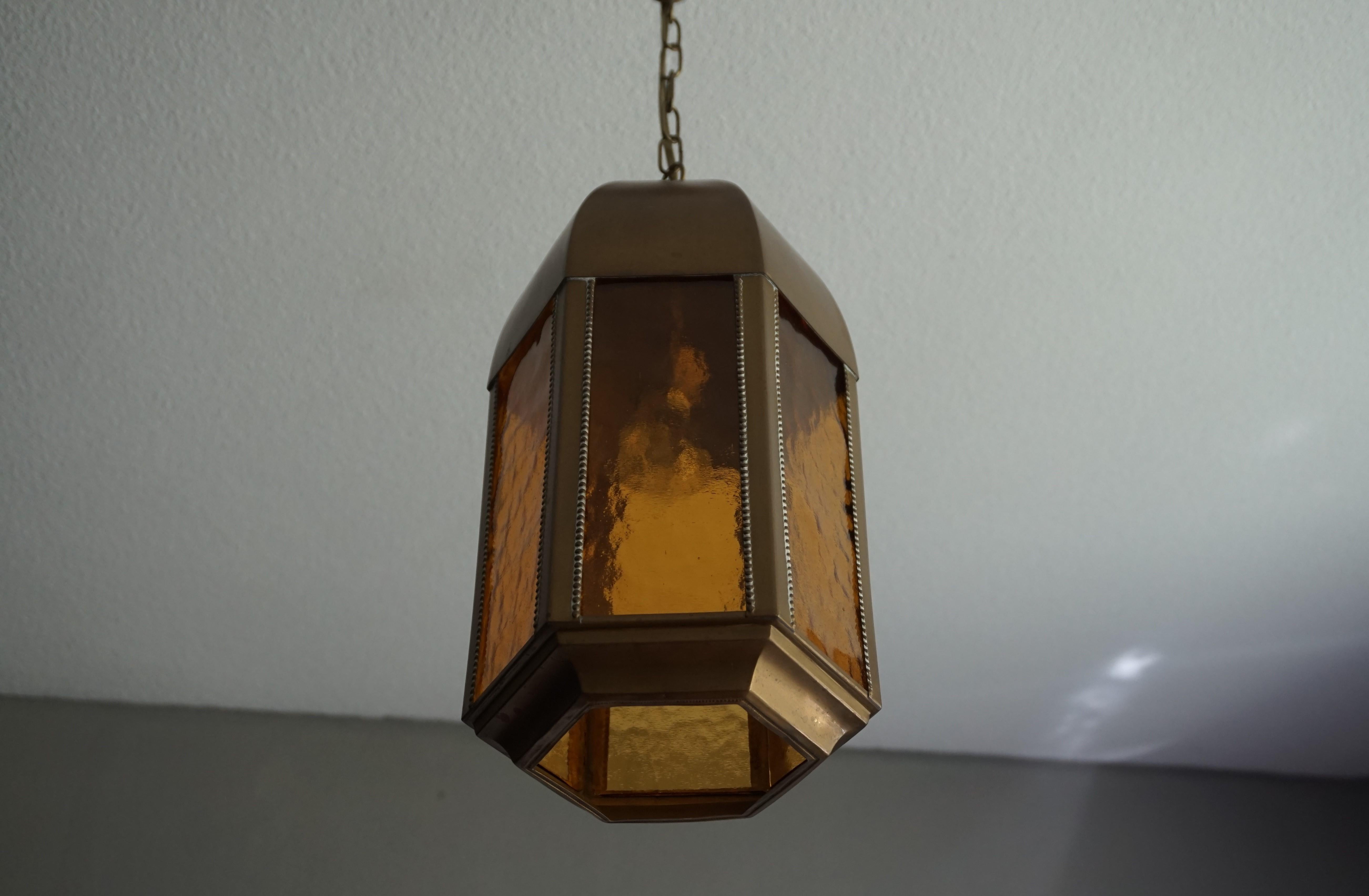 Beautiful Shape and Excellent Condition Gothic Revival Pendant Light W. Dome Top For Sale 1