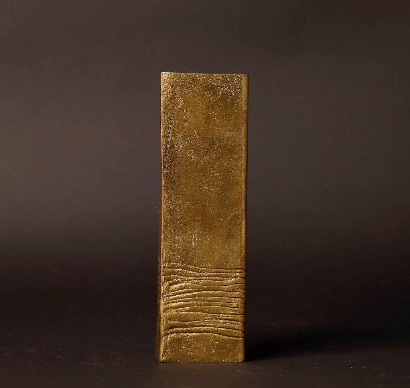 Beautiful shape Japanese Signed Bronze Vase by a Nitten Artist, Hasegawa  Masaya 11