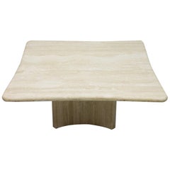 Beautiful Shaped Travertine Coffee Table, Italy, 1970s