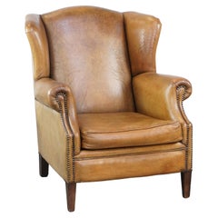 Beautiful sheepskin armchair with a very lovely color and patina