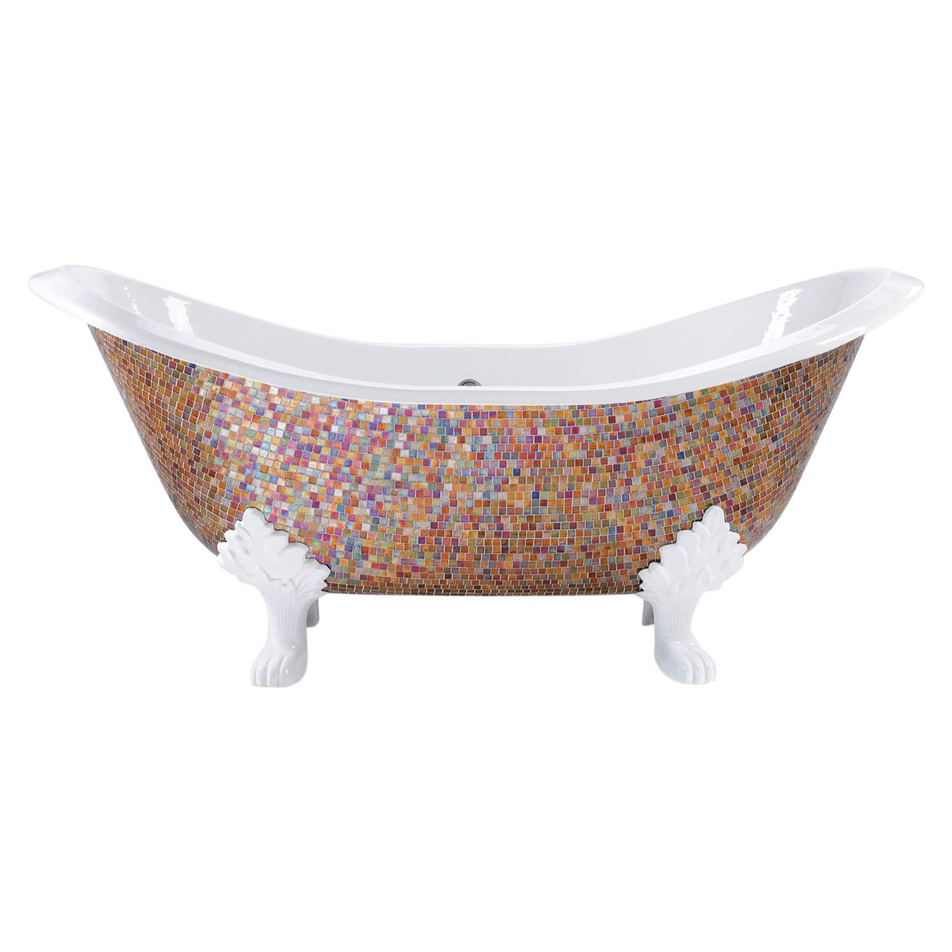 Beautiful  Bathtub Decorated with Strawberry Mosaic