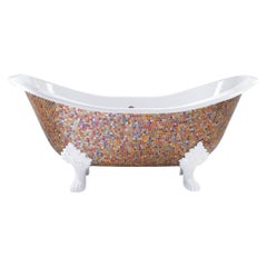 Beautiful  Bathtub Decorated with Strawberry Mosaic