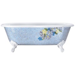 Beautiful Bathtub Petunia 1 Mosaic and Artistic Mosaic Decoration